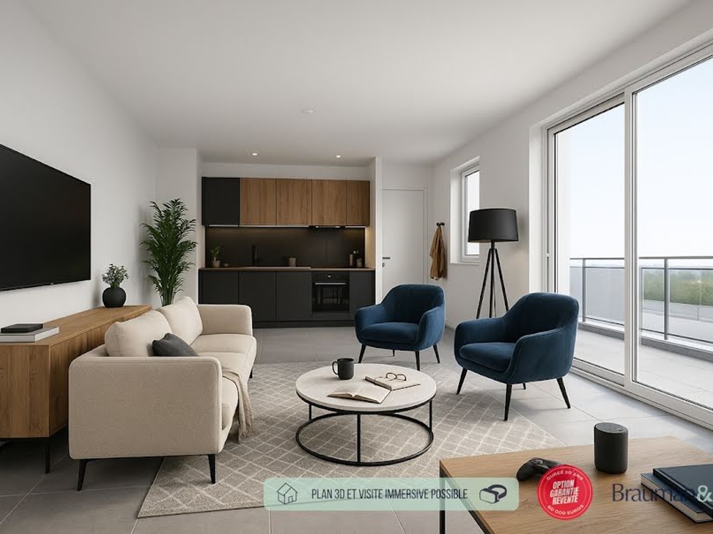 Appartement 3 pièces 61 m²