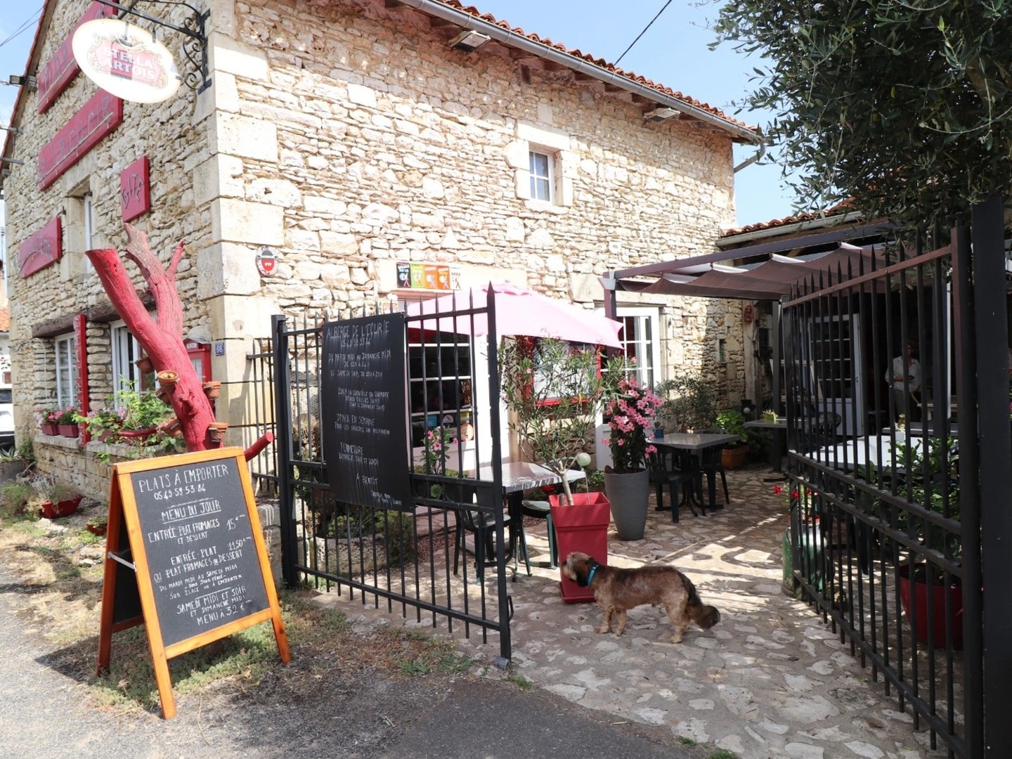 VENTE FONDS DE COMMERCE AUBERGE, BAR AVEC LICENCE IV, GITES, USSON DU POITOU (86)