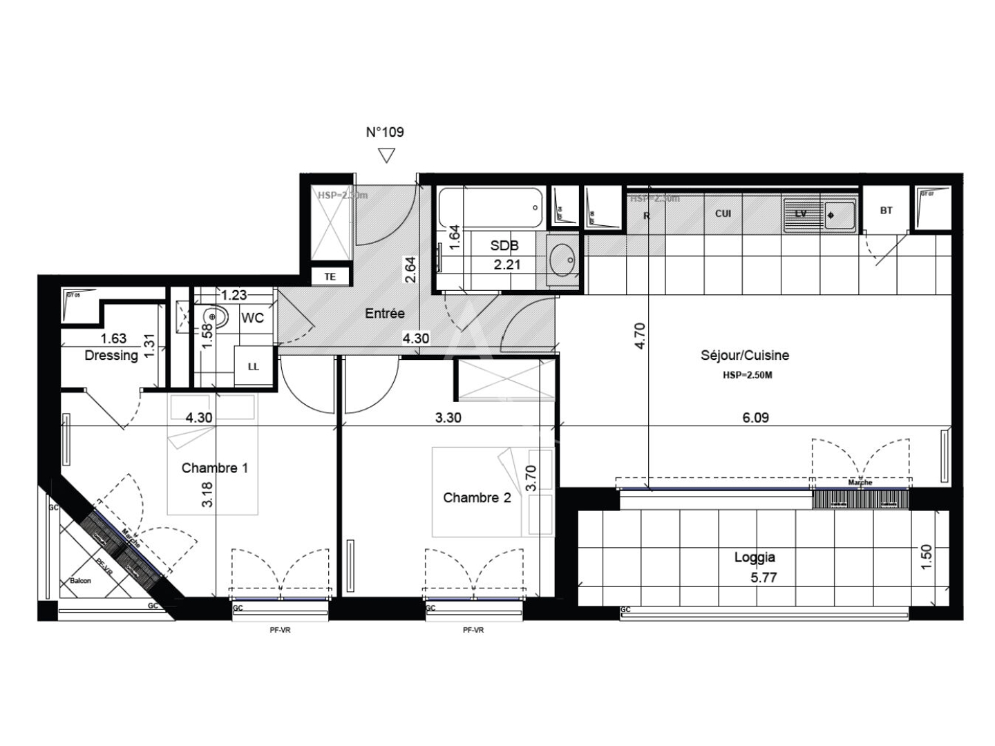 Appartement à vendre - 3 pièces - 65m2 - Saint-Germain-En-... (78100)