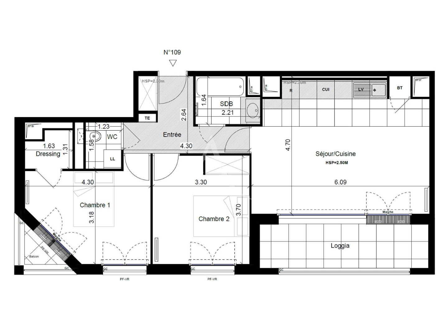 Appartement à vendre - 3 pièces - 65m2 - Saint-Germain-En-... (78100)