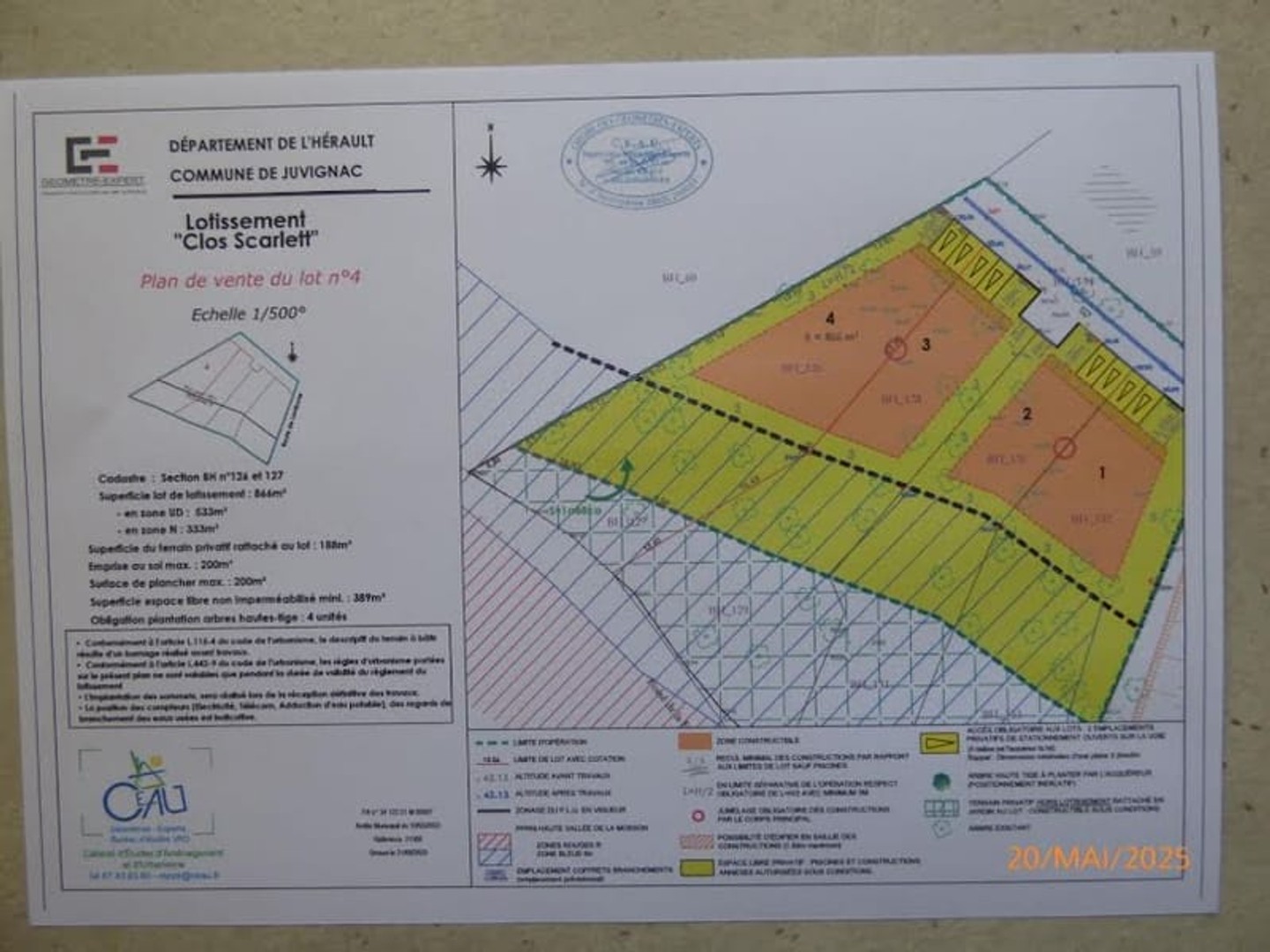 Terrain 922 m²