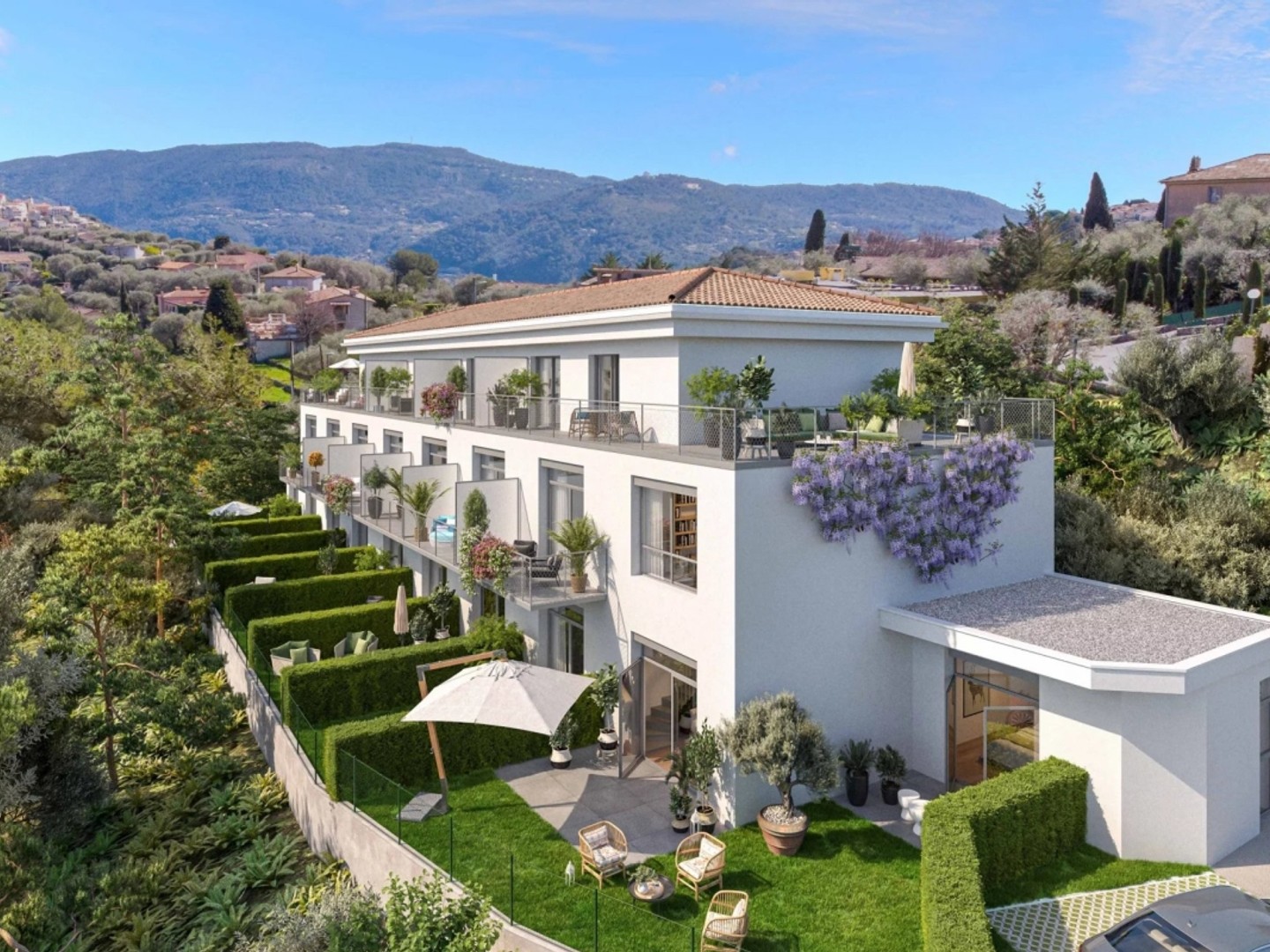 FALICON - SUPERBE F1 AVEC JARDIN PRIVATIF À 15 MINUTES DE NICE