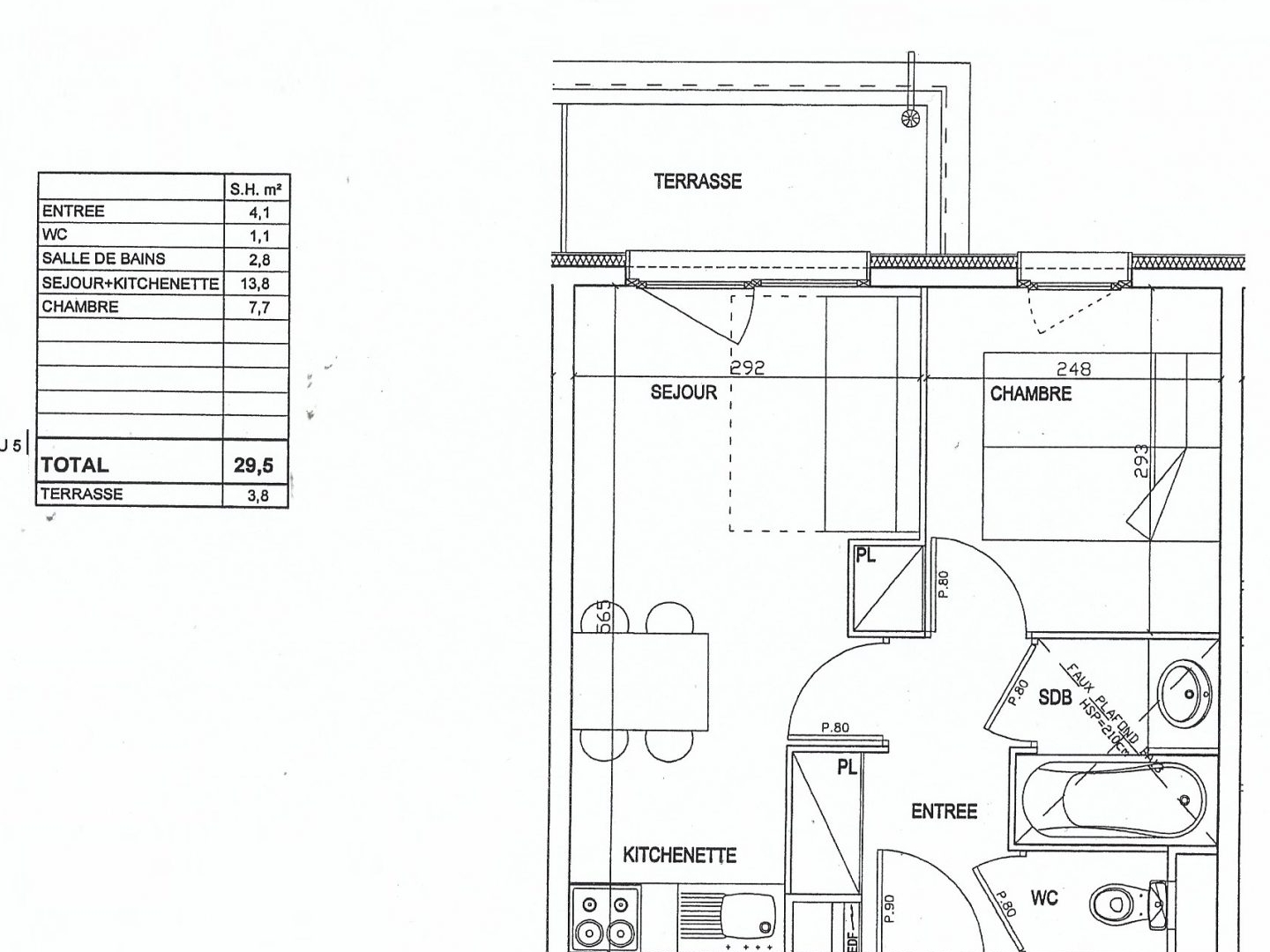 Appartement à vendre - 1 pièce - 30m2 - Villarembert (73300)