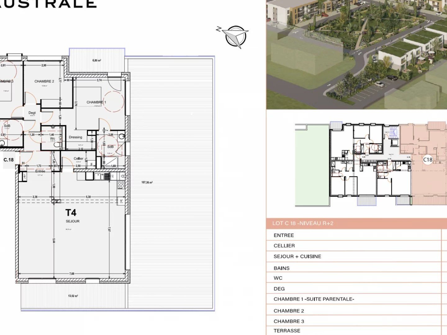 Appartement 4 pièces 124 m²