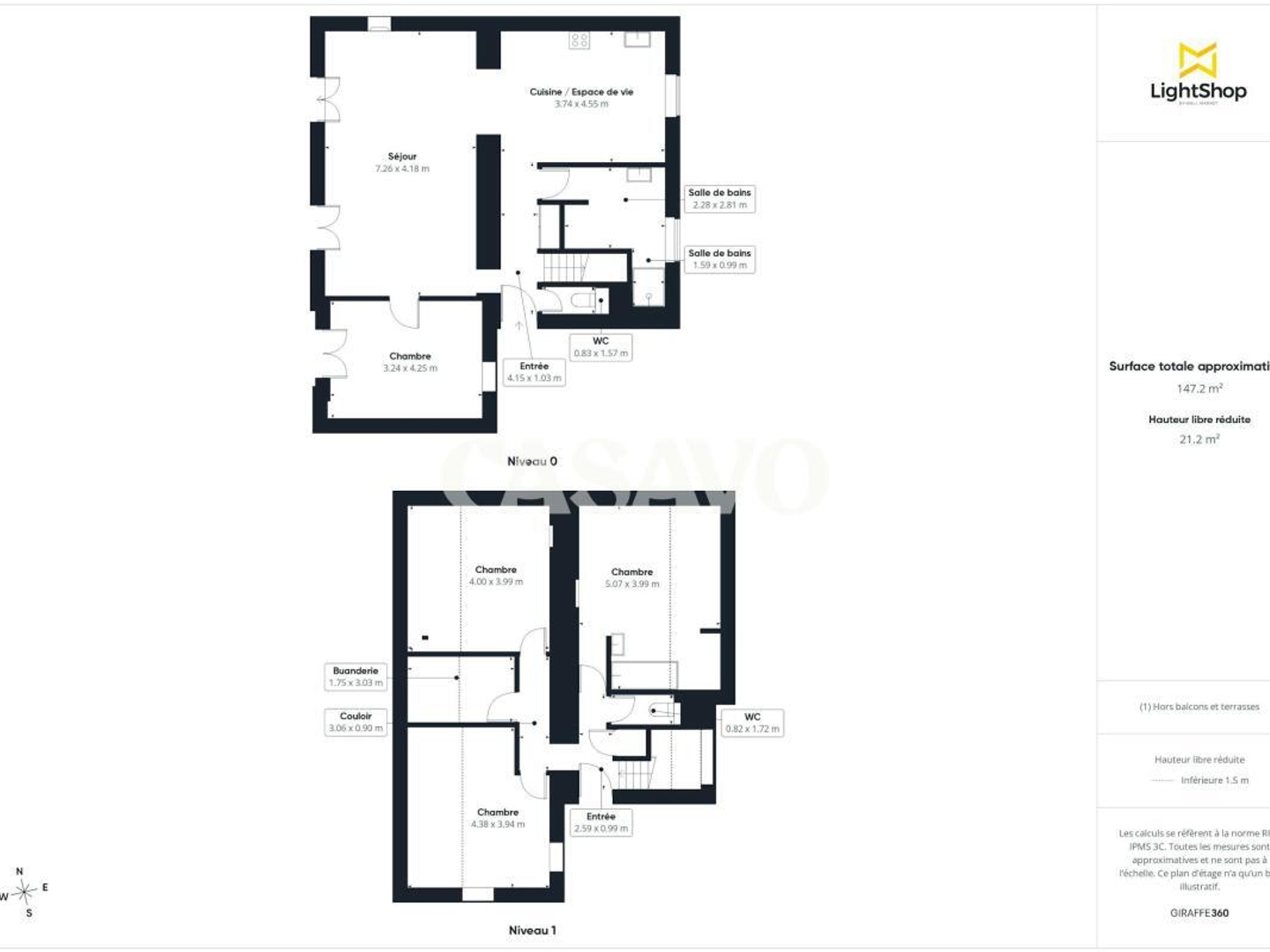 Vends duplex/triplex - 114 m² - 5 pièces, 4 chambres - Nantes 44000