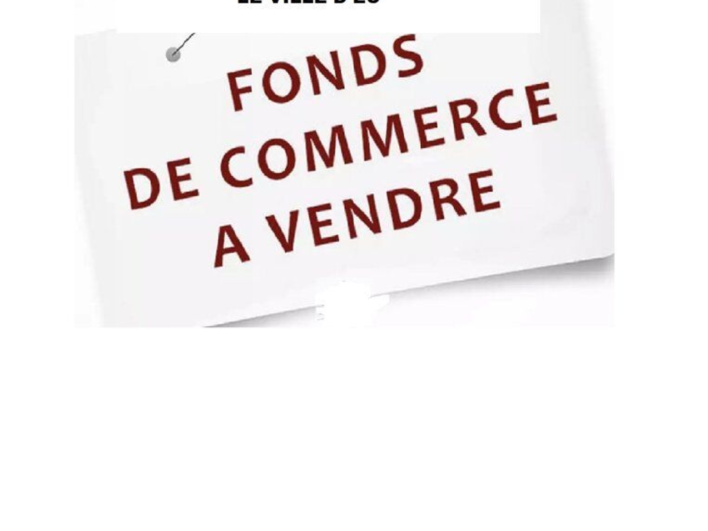 À vendre, fonds de commerce de bar-brasserie situé en plein cur de la ville d'EU