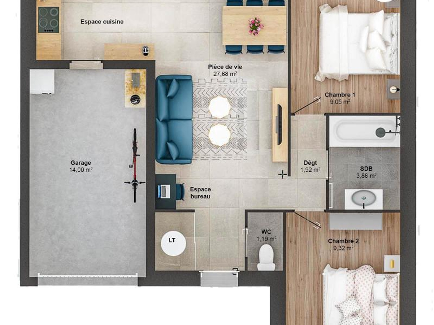Maison à vendre - 53m2 - Essarts En Bocage (85140)