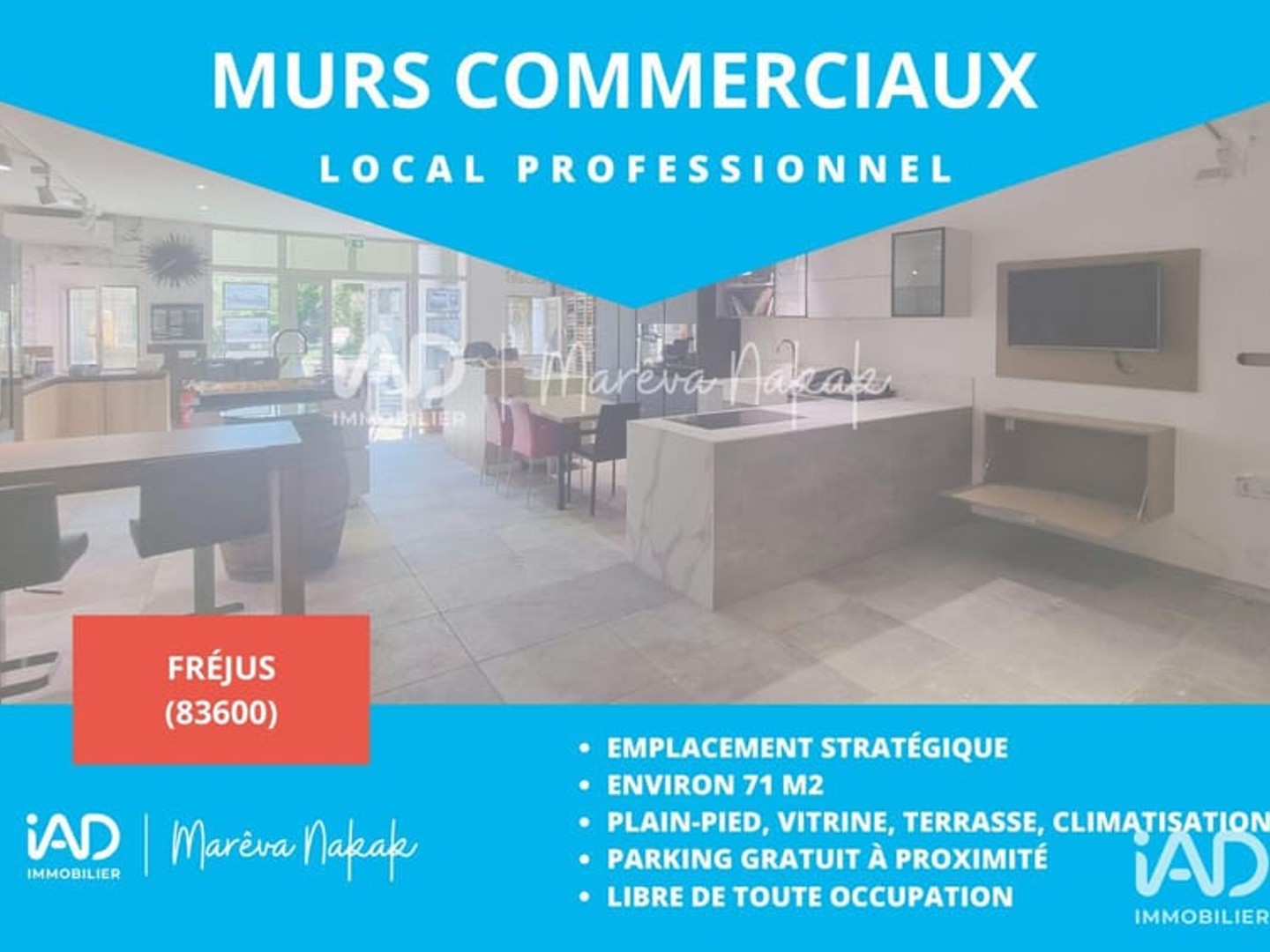 Vente Boutique/Local commercial 67 m²