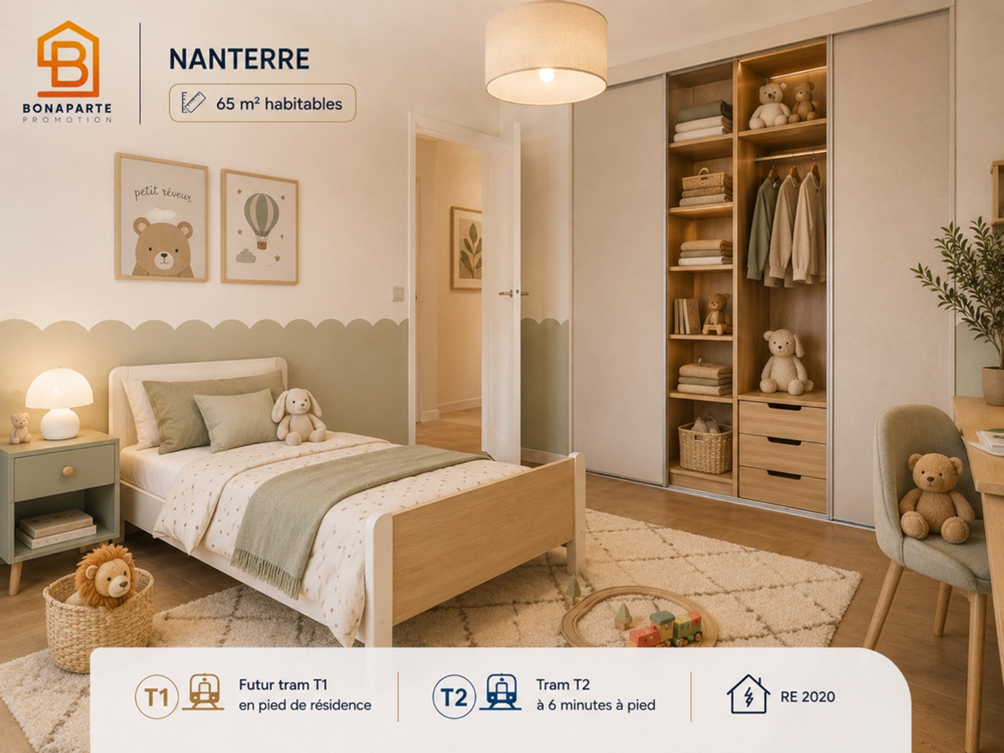 Appartement à vendre - 3 pièces - 65m2 - Nanterre (92000)