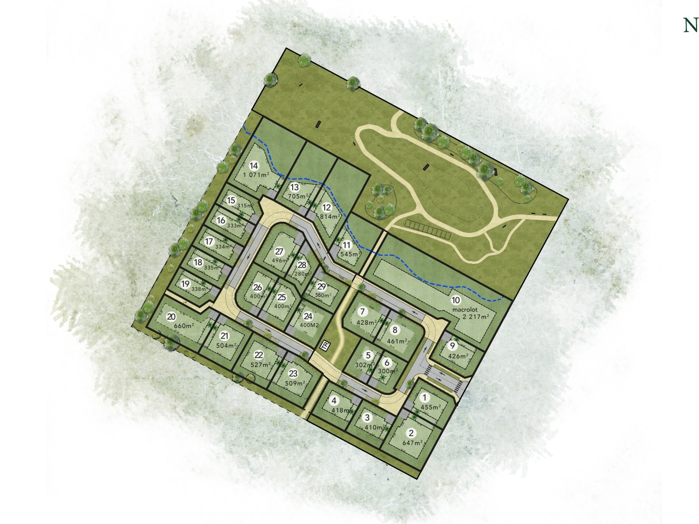 Terrain en lotissement 300 m²