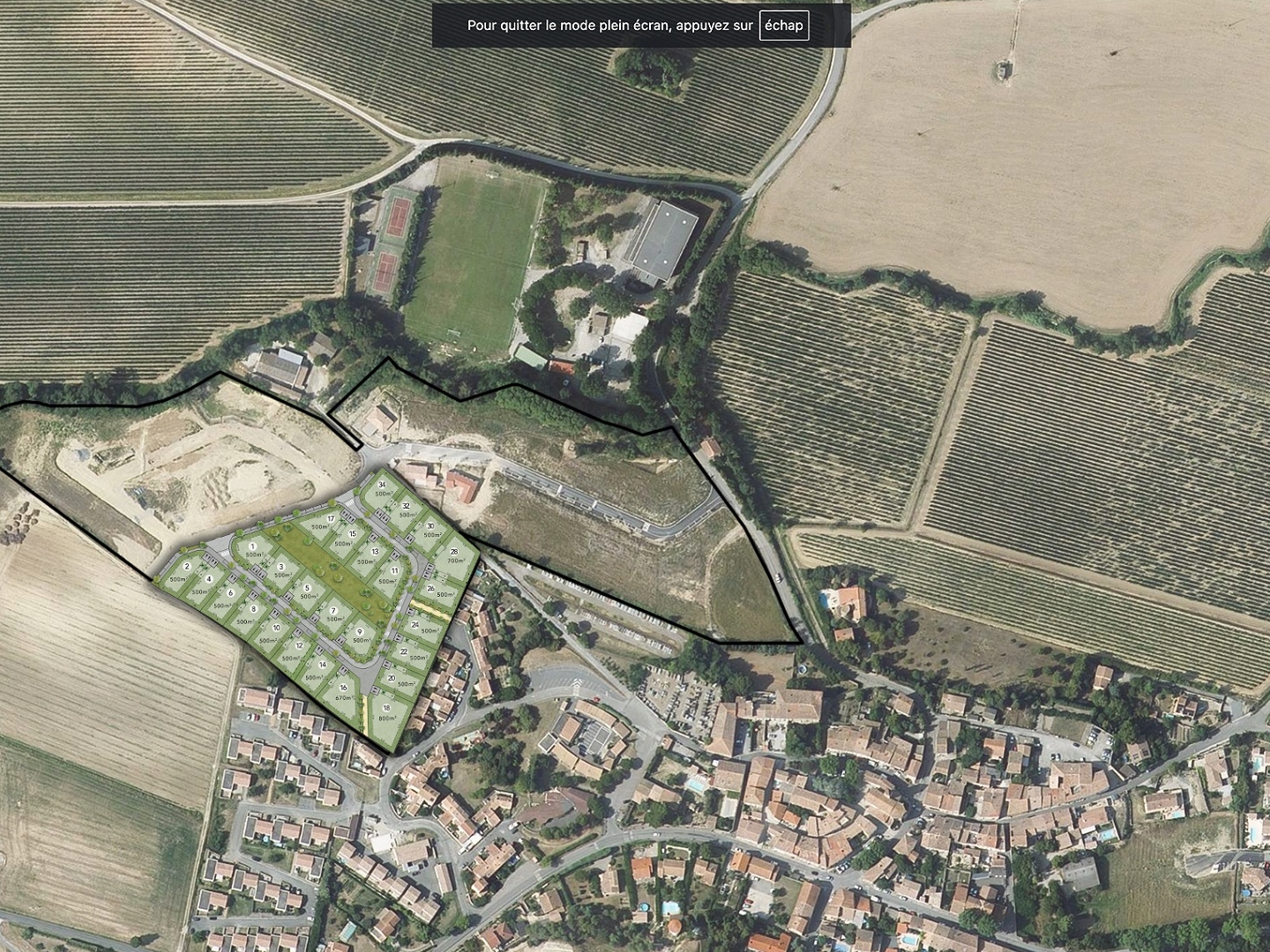 Terrain à vendre - 500m2 - Lavalette (11290)