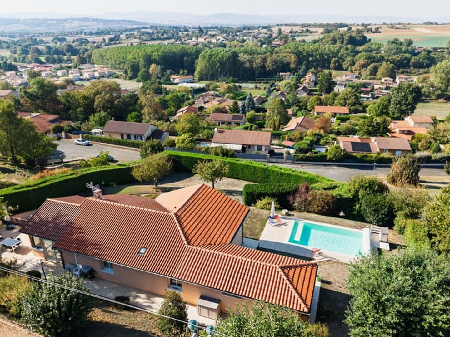 Maison 3 chambres + bureau, piscine et vue panoramique au ca