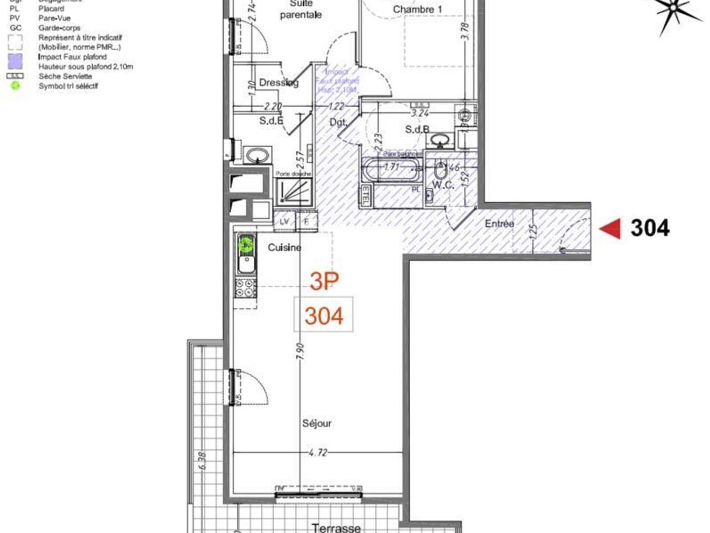 Appartement à vendre - 3 pièces - 85m2 - Cagnes-Sur-Mer (06800)