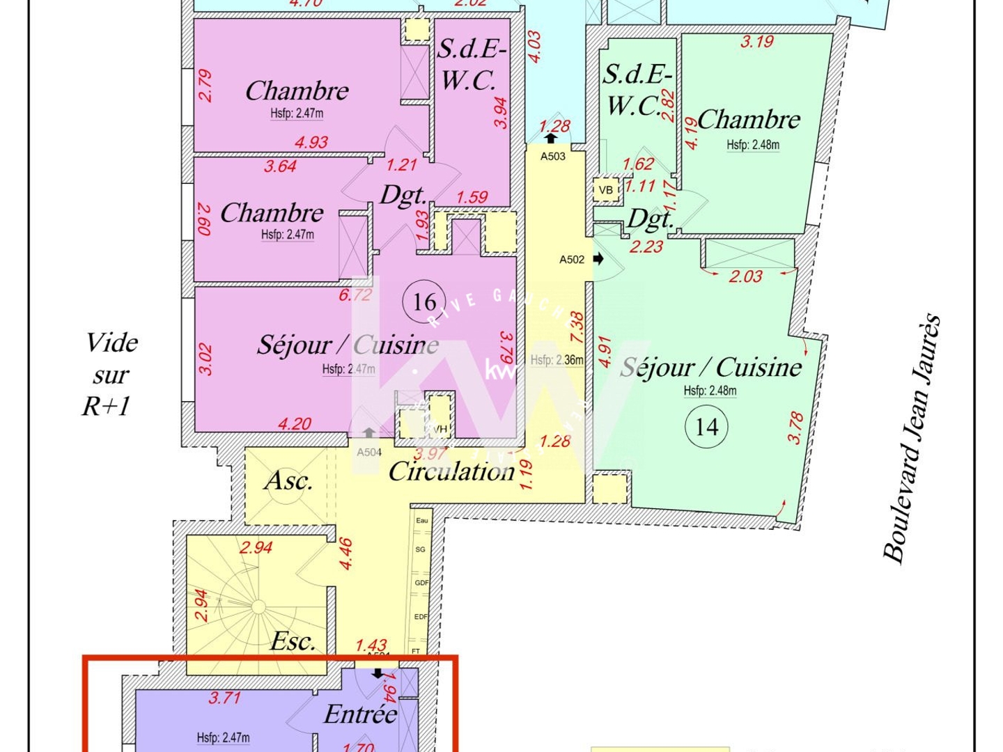 Vente d'un studio équipé de 22 m² à Clichy - 501