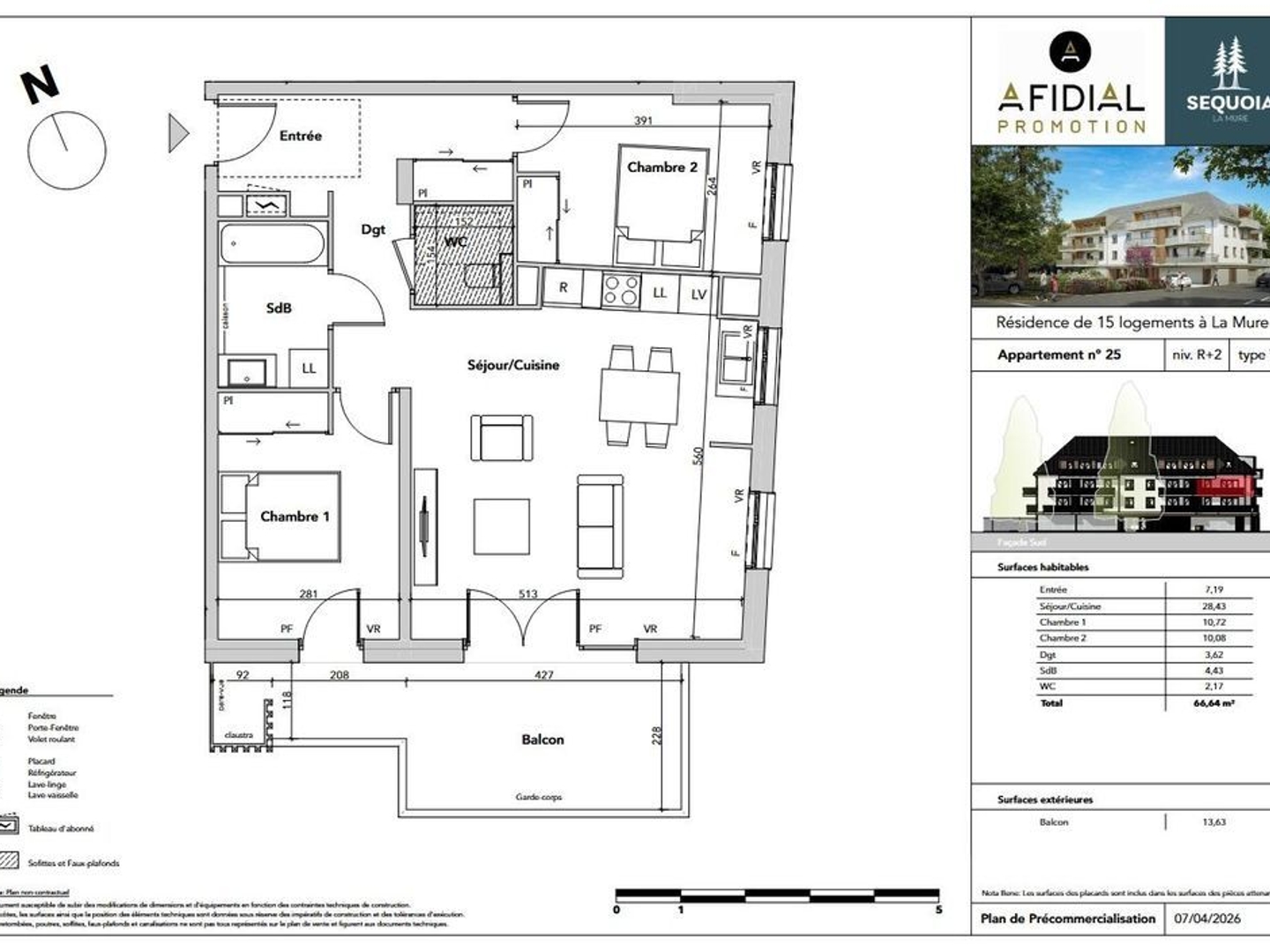 Appartement à vendre - 3 pièces - 66m2 - La Mure (38350)