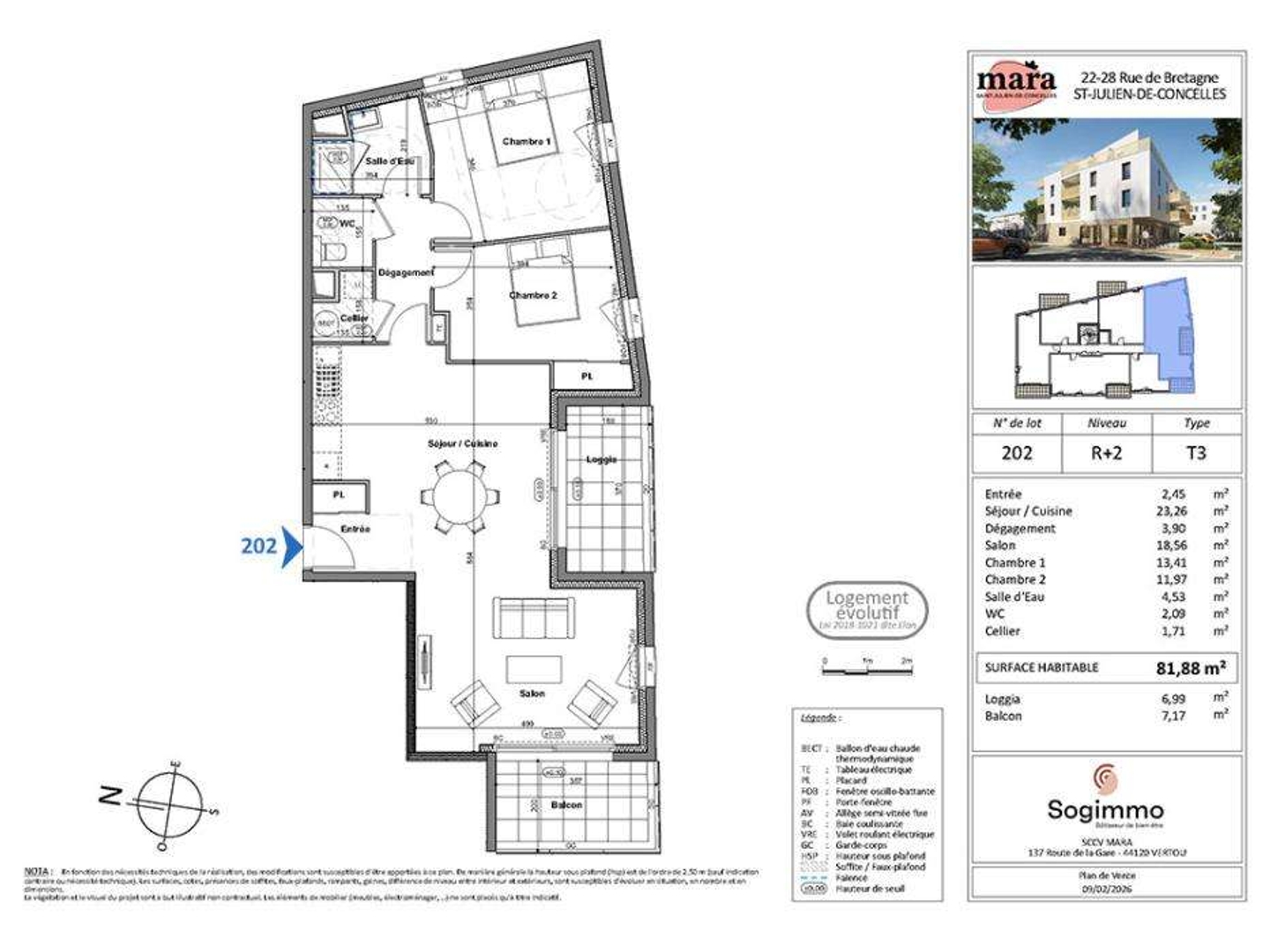 Appartement 3 pièces 82 m²