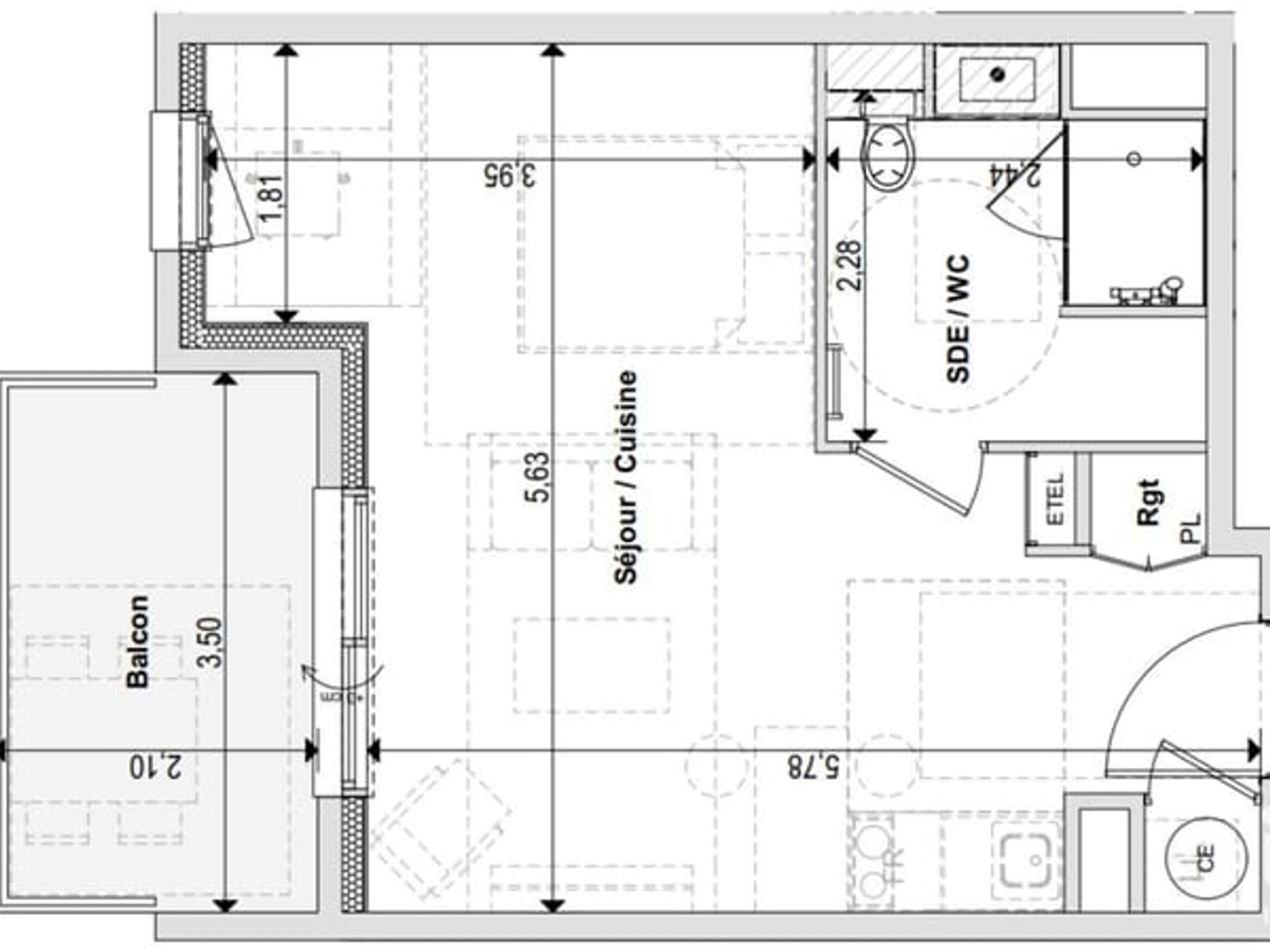 Appartement à vendre - 1 pièce - 31m2 - Riom (63200)