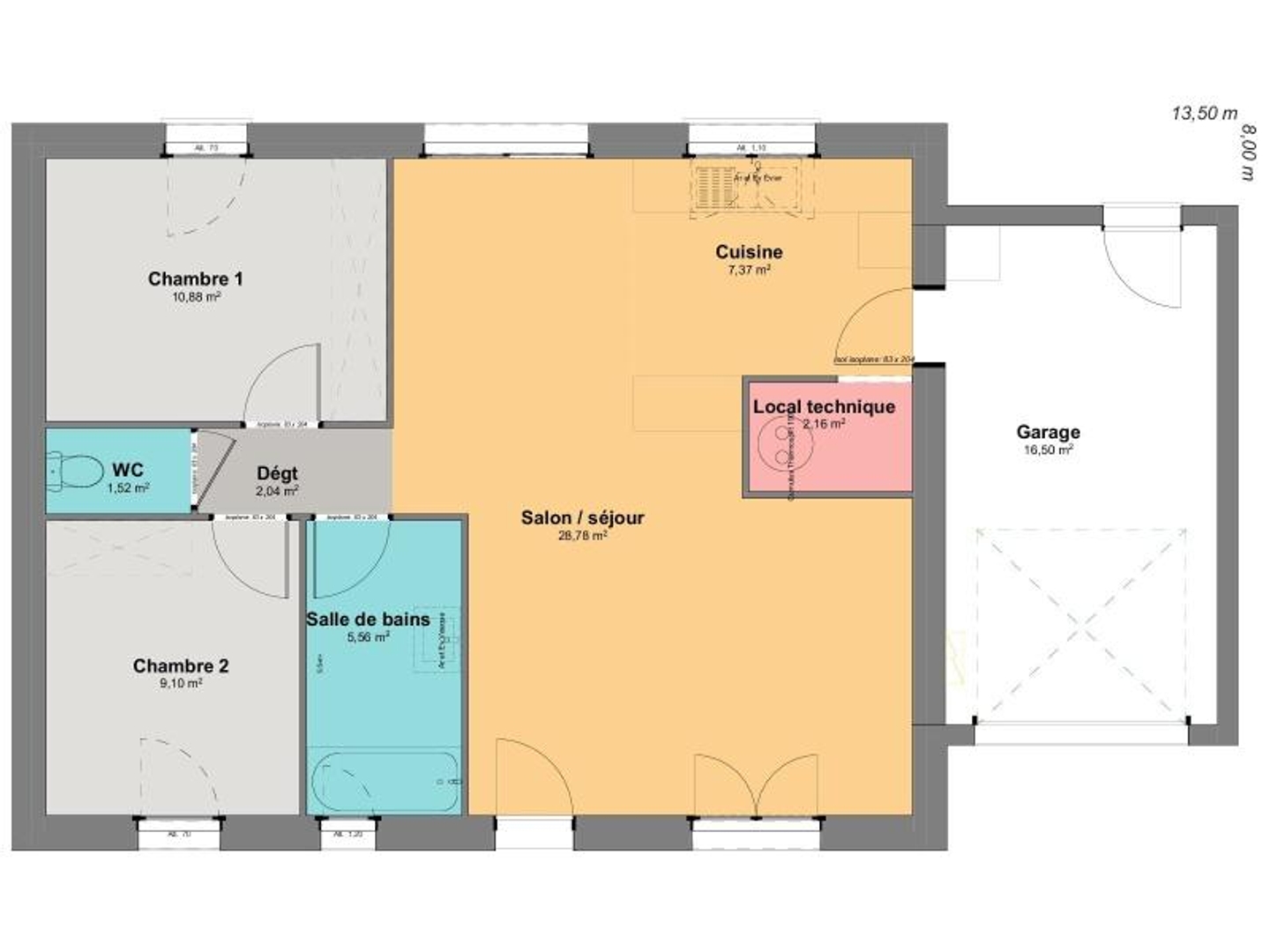Maison à vendre - 67m2 - Mésanger (44522)