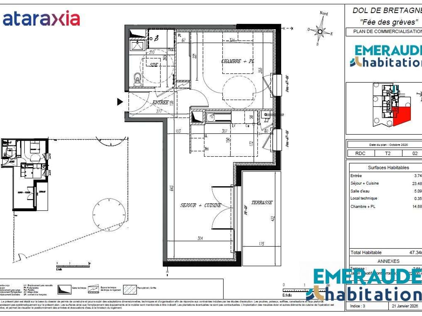 Appartement 2 pièces 47 m²