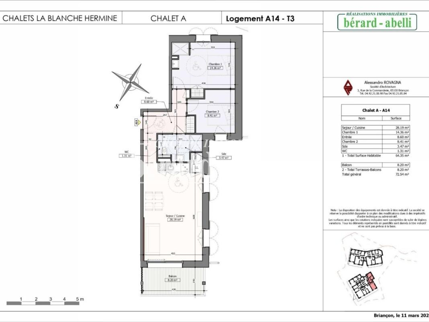Appartement à vendre - 3 pièces - 64m2 - La Salle-Les-Alpes (05240)