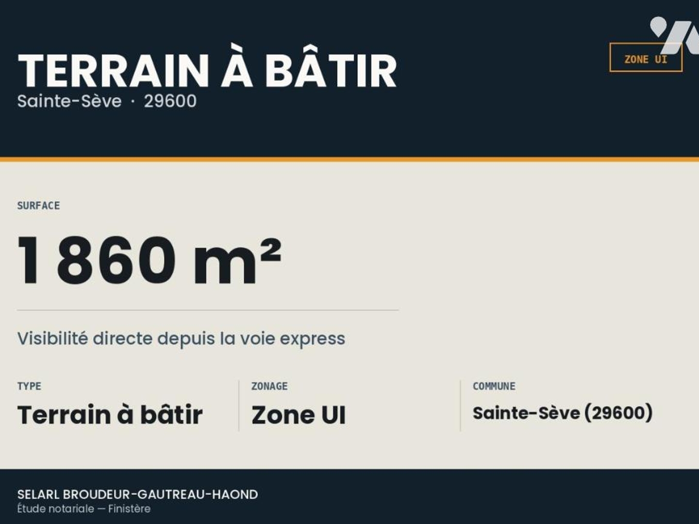 Terrain 1860 m²