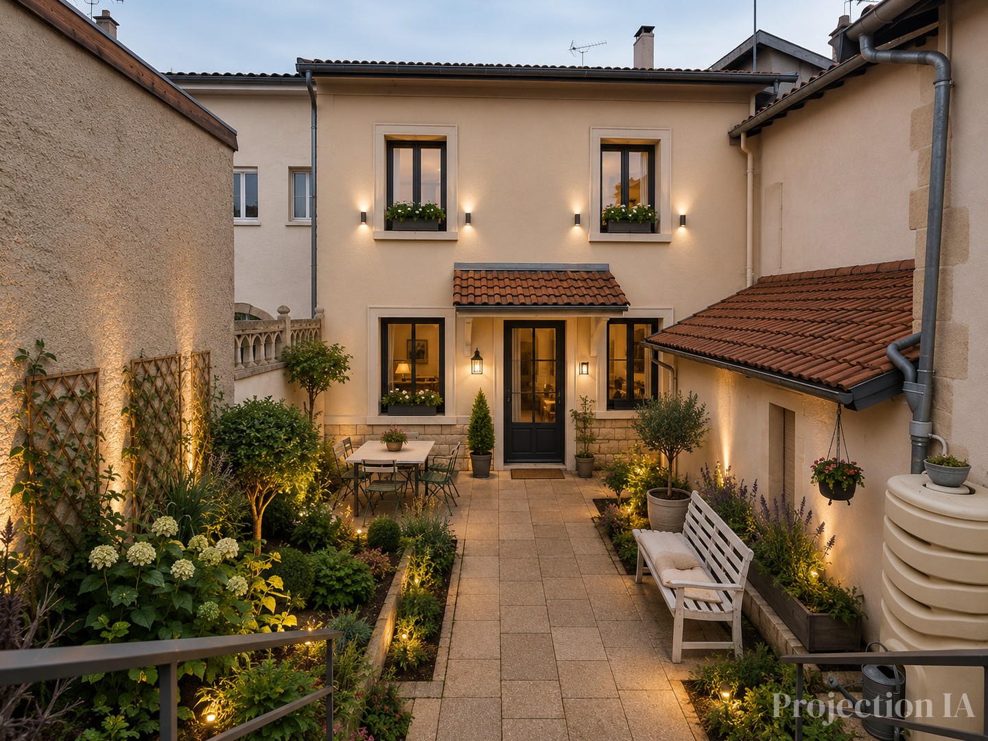 Maison de ville de 94 m², espace extérieur de 132 m²