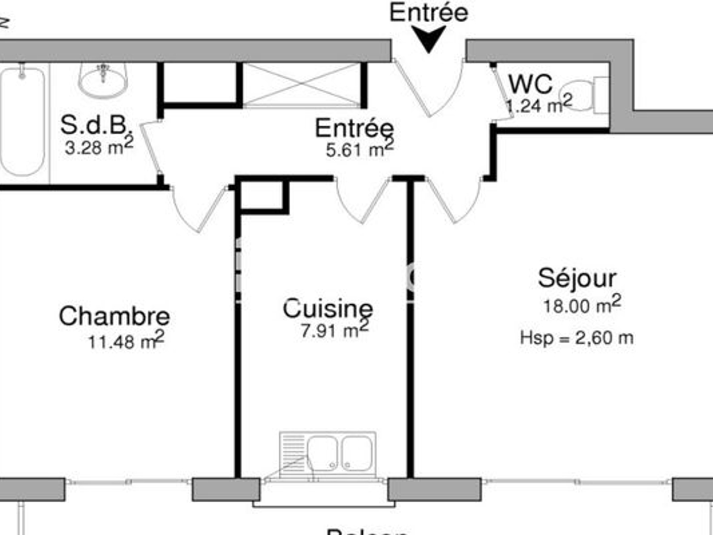 Appartement à vendre - 2 pièces - 48m2 - Bois-Colombes (92270)