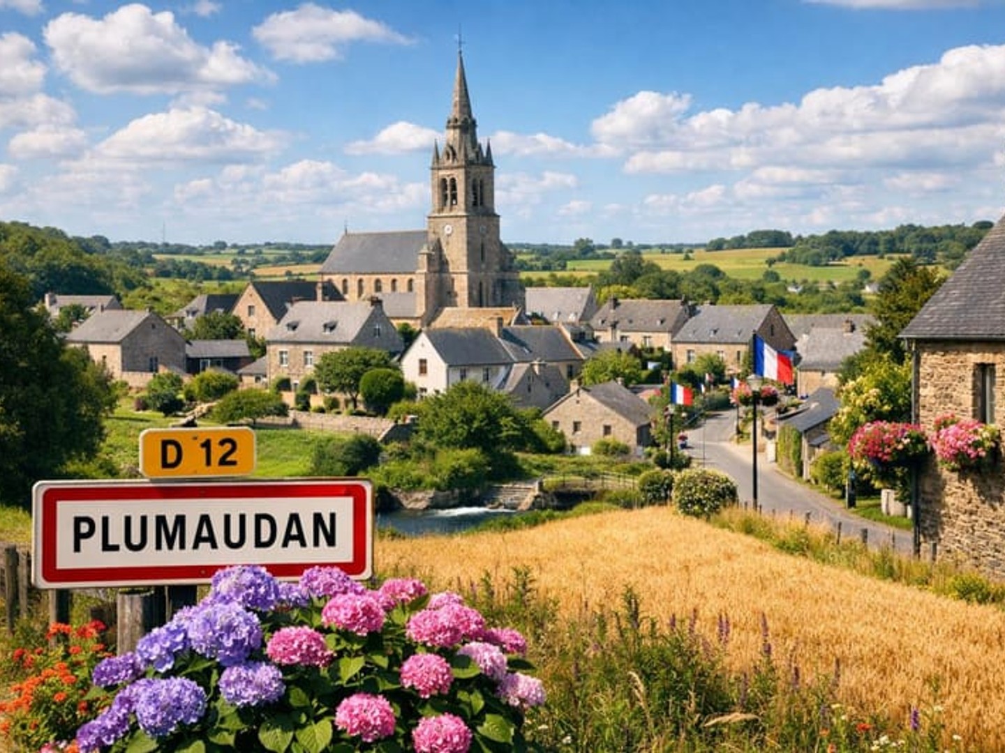 TERRAIN AU CALME PLUMAUDAN PRES DE DINAN