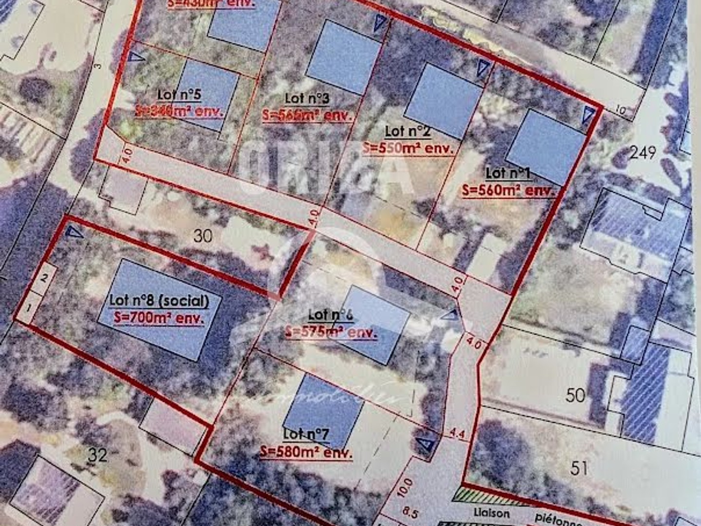 Terrain à bâtir 560 m²