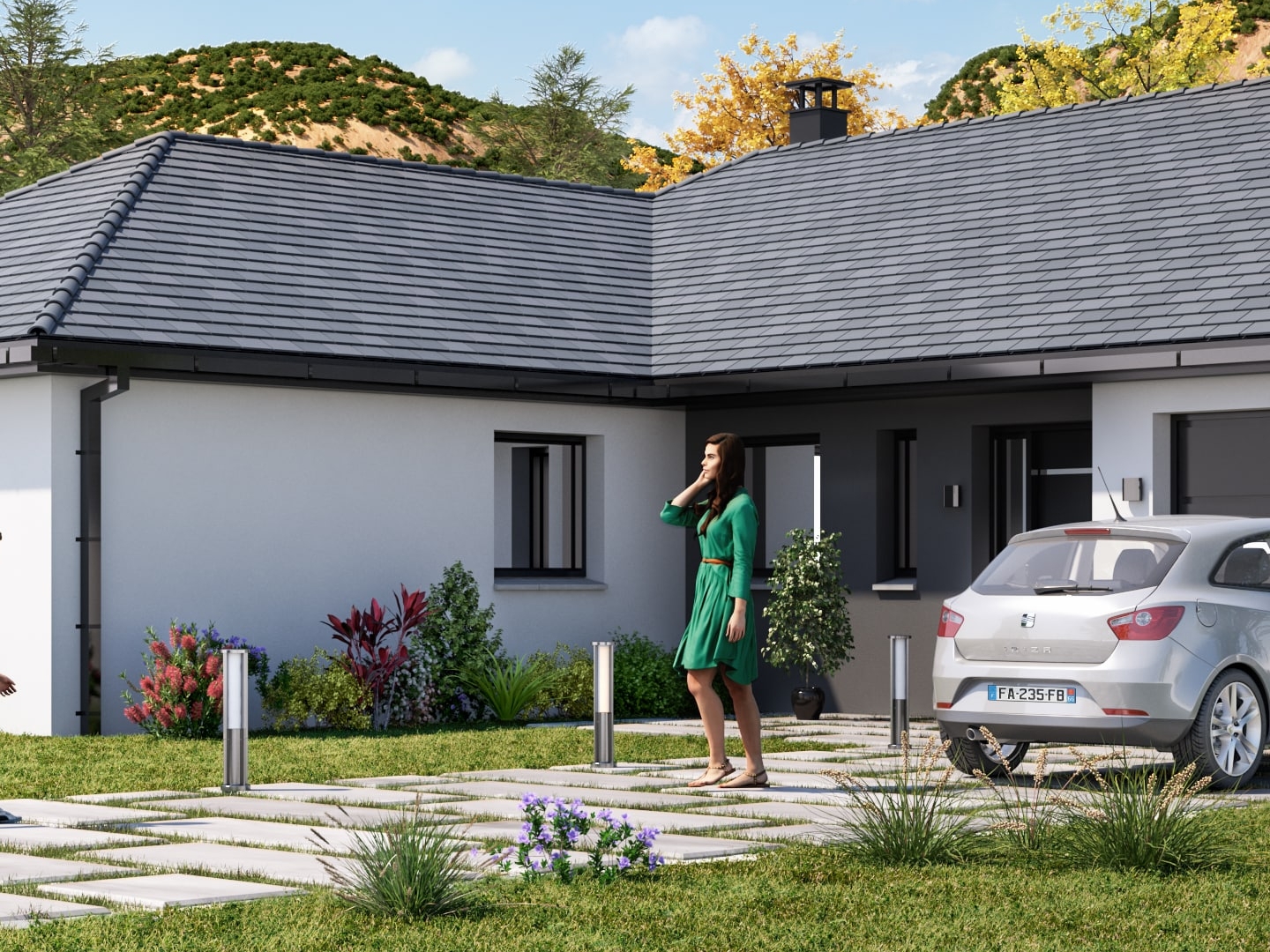 Terrain + maison 121 m²