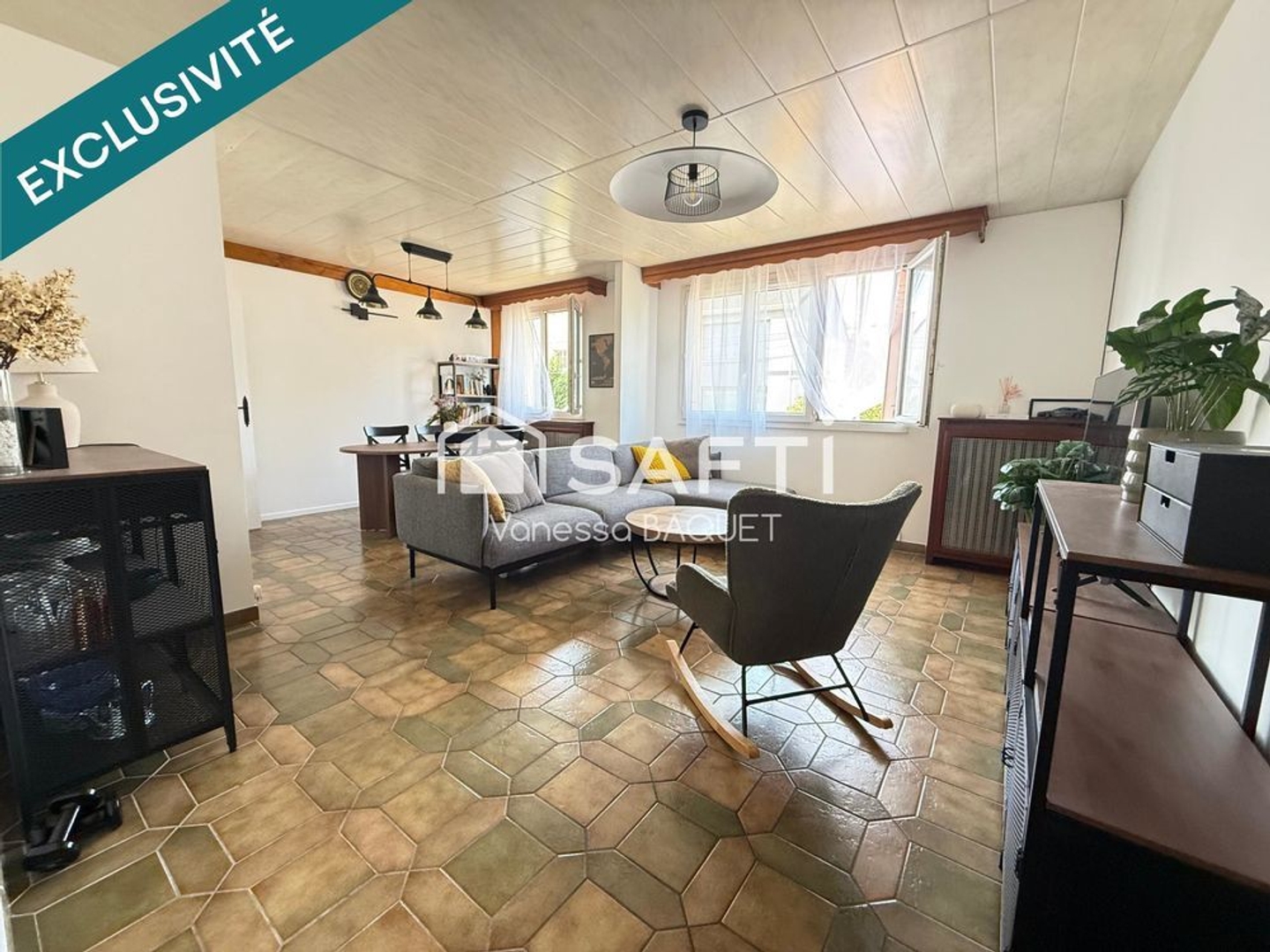 Franconville  Maison 4 pièces rénovée, 3 chambres, sous-sol total