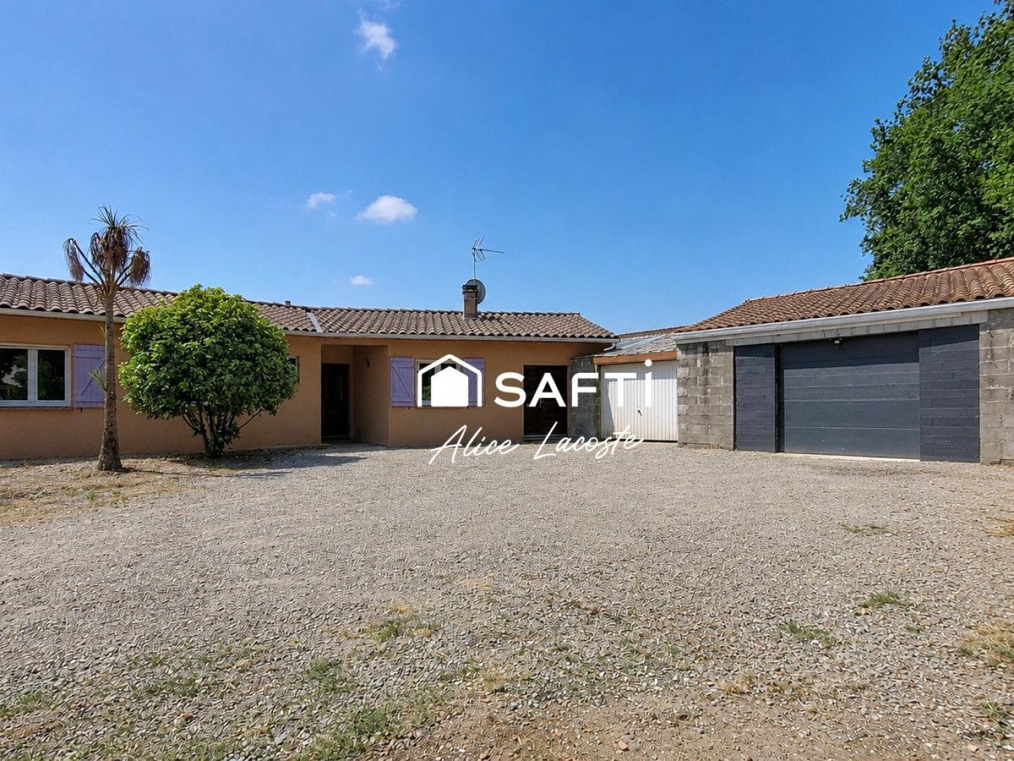 Plain-pied avec 4 chambres et grand terrain