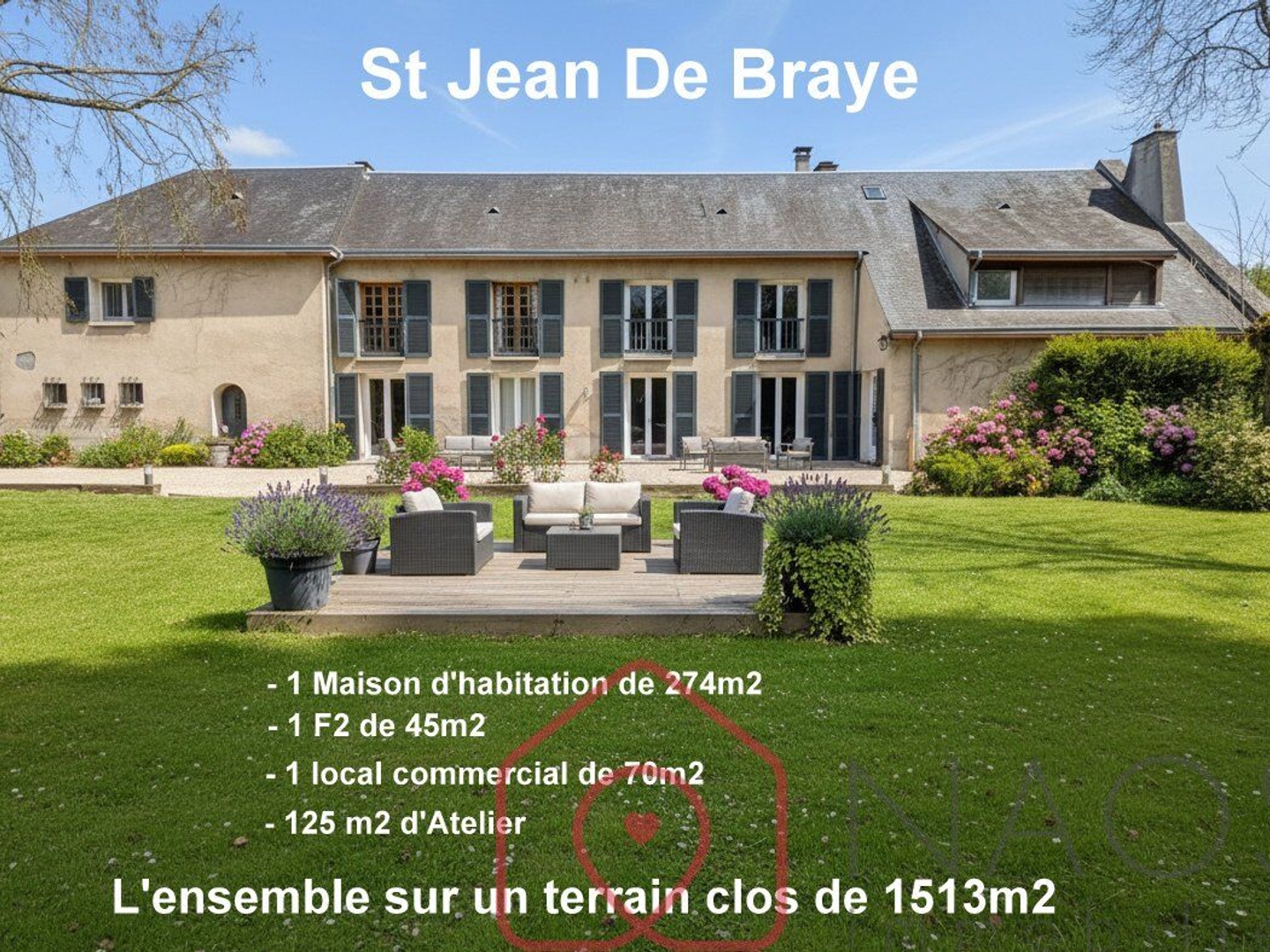 Immeuble à vendre - 10 pièces - 389m2 - Saint-Jean-De-Braye (45800)