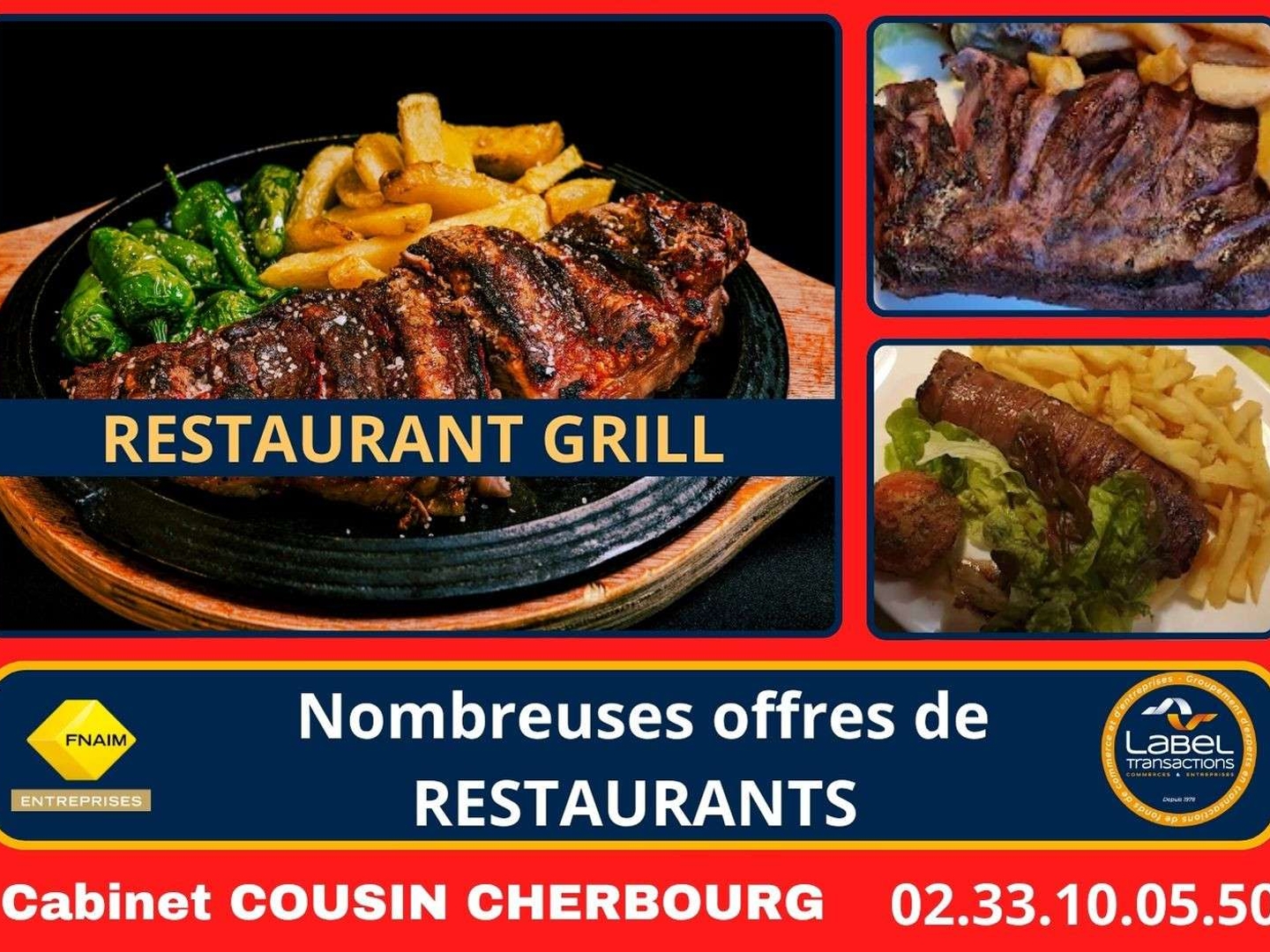 Vente bar restaurant ouvrier face mer à Cherbourg