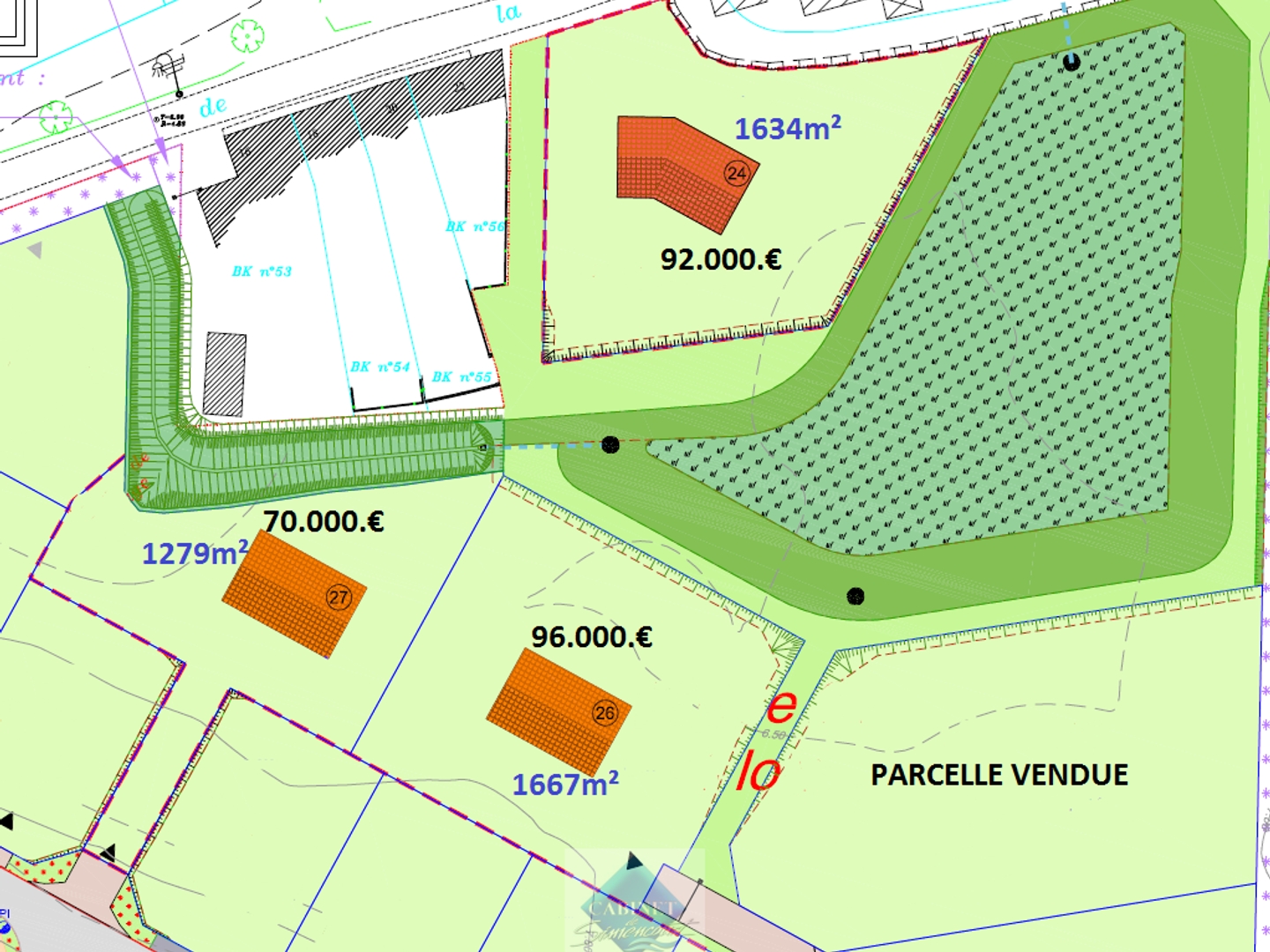 Terrain 1279 m²
