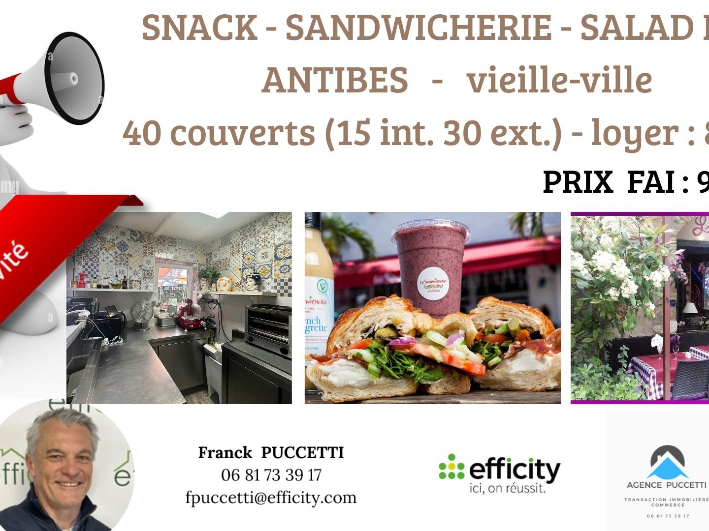 Fonds de commerce 30 m²