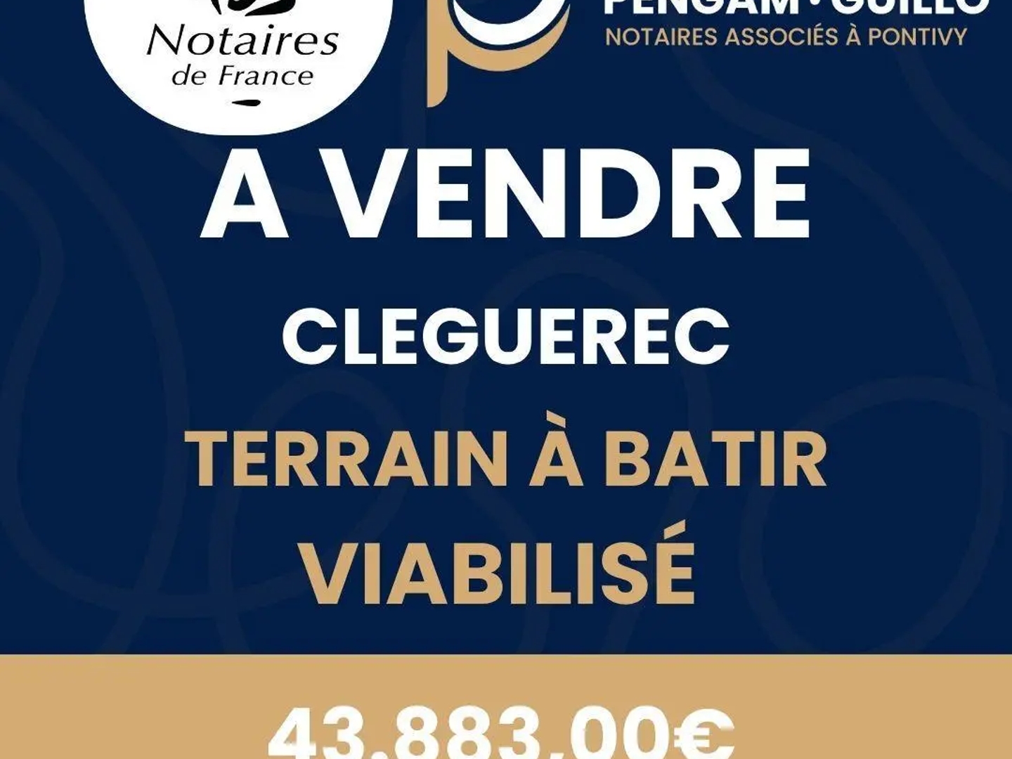 Terrain à vendre - 751m2 - Cléguérec (56480)
