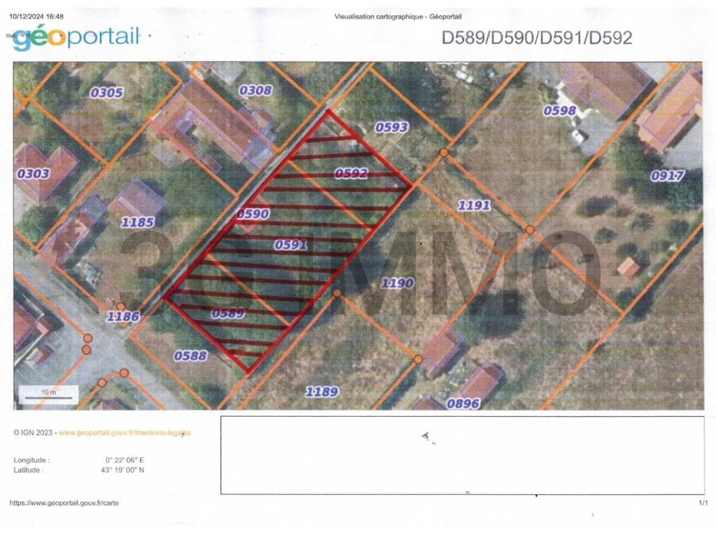 Terrain constructible 1863 m²