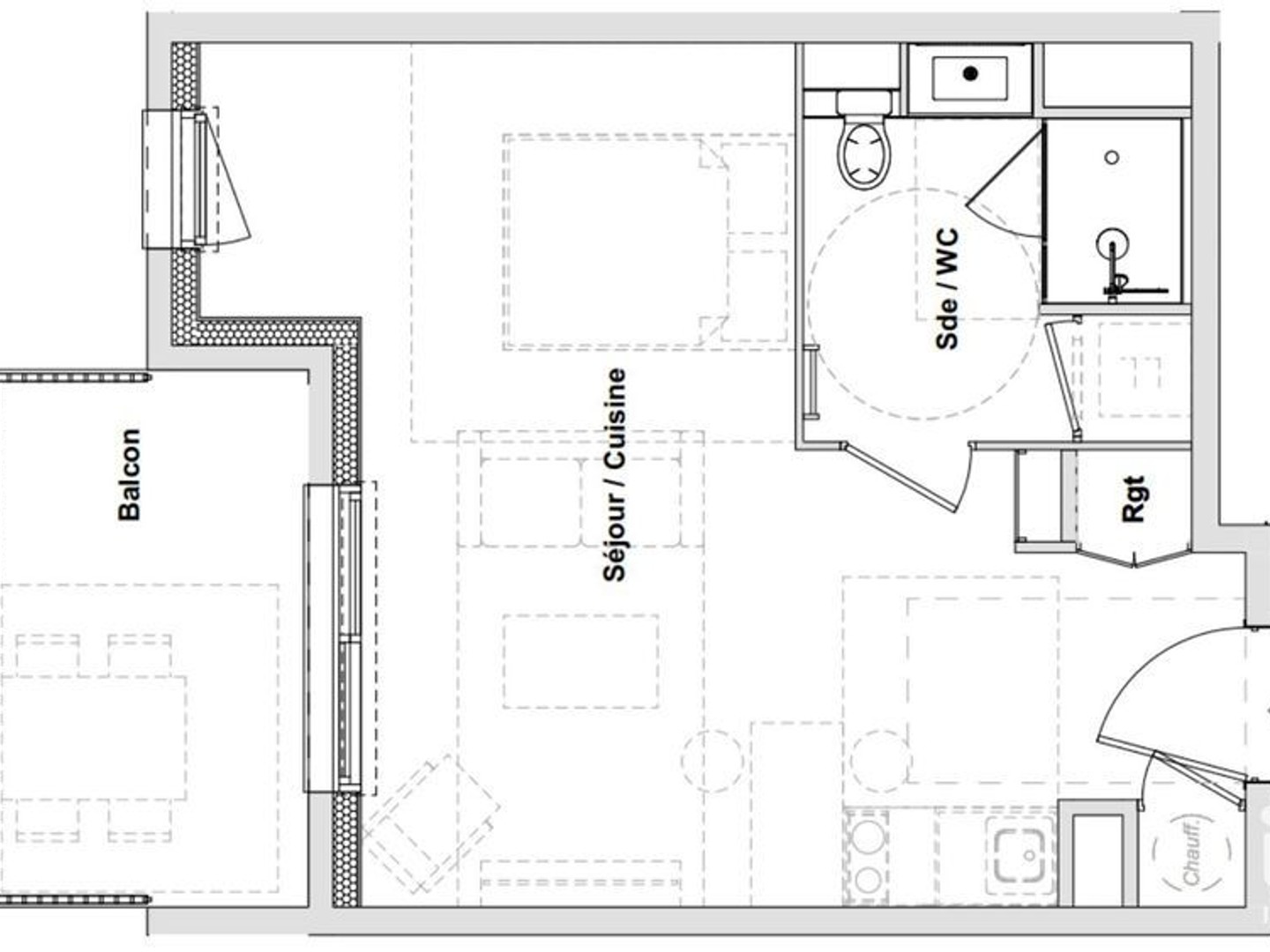 Appartement à vendre - 1 pièce - 31m2 - Riom (63200)