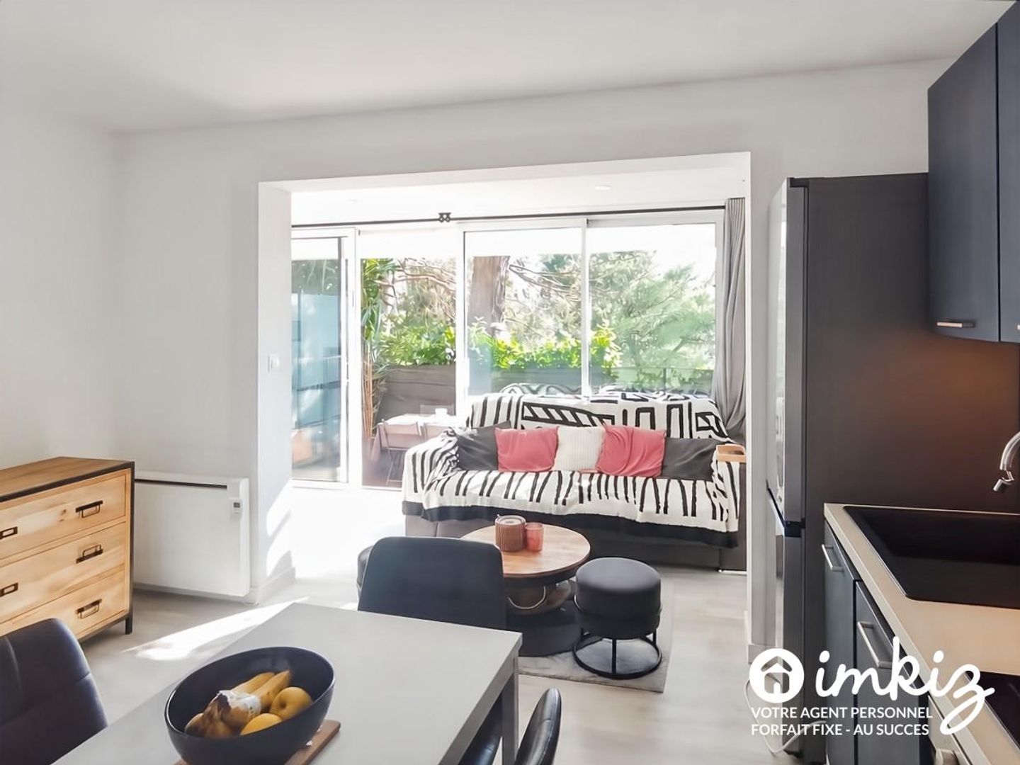 Appartement 2 pièces rez de jardin avec loggia
