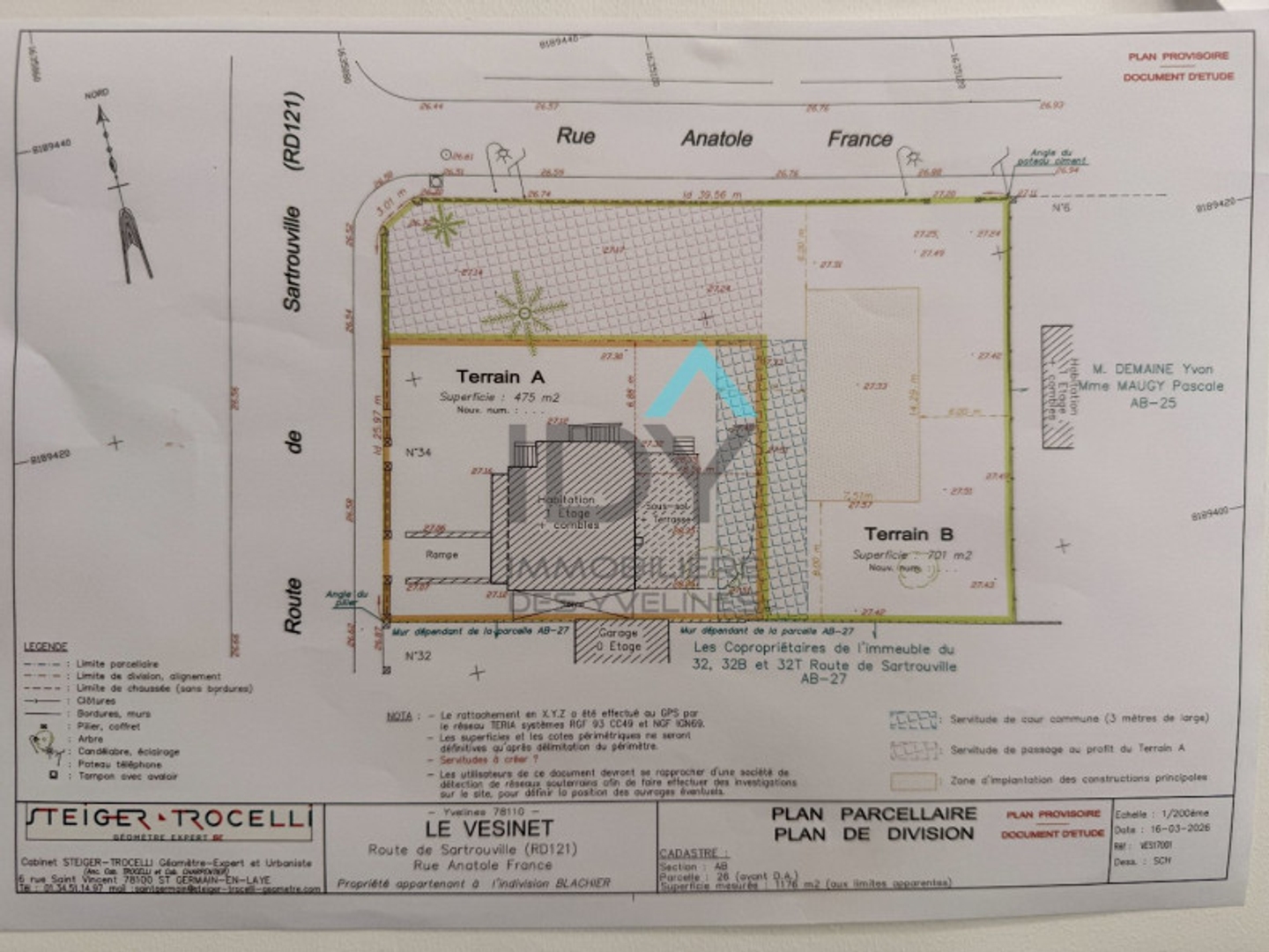 Terrain à vendre - 701m2 - Le Vésinet (78110)