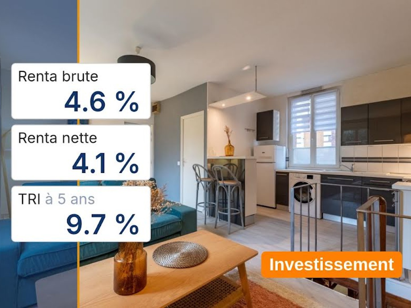 Appartement 3 pièces 45 m²