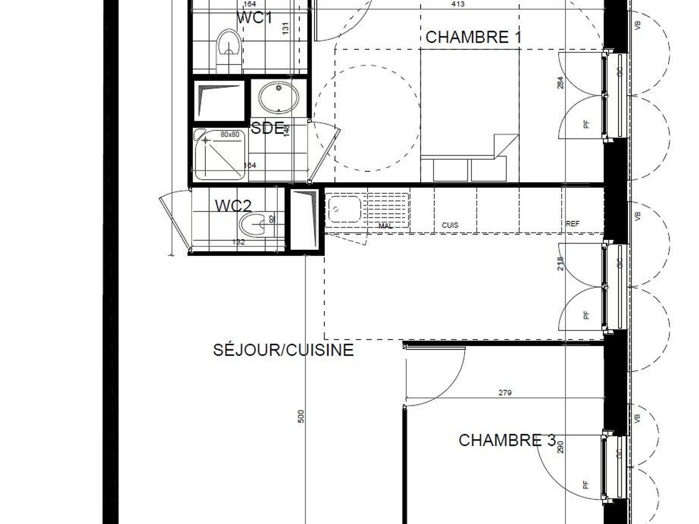 Appartement 4 pièces 82 m²