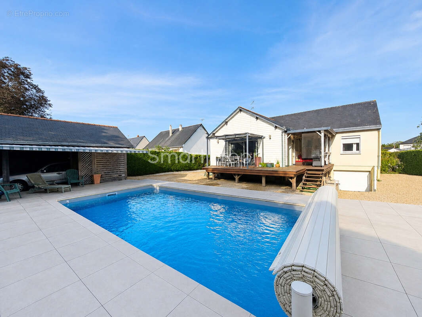 Maison 4 chambres - piscine - 1 grand carport - garage