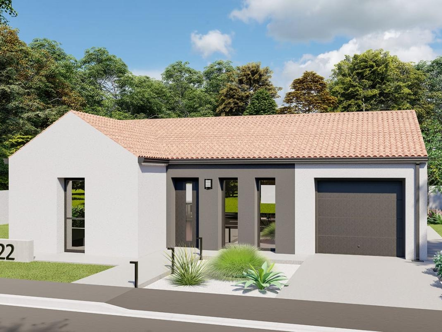 Terrain + maison 70 m²