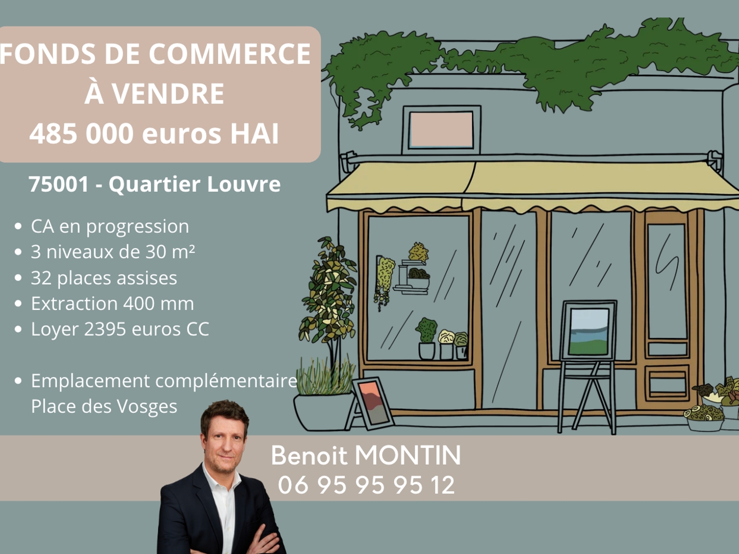 Fonds de commerce 90 m²