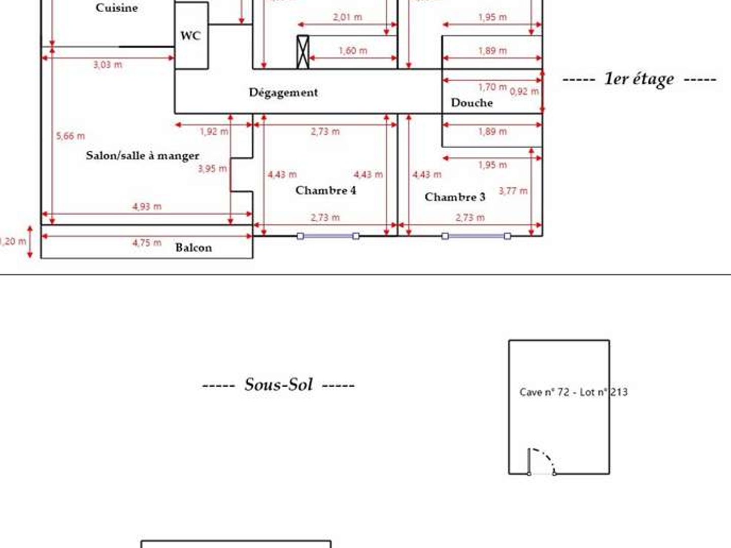Appartement 5 pièces 95 m²