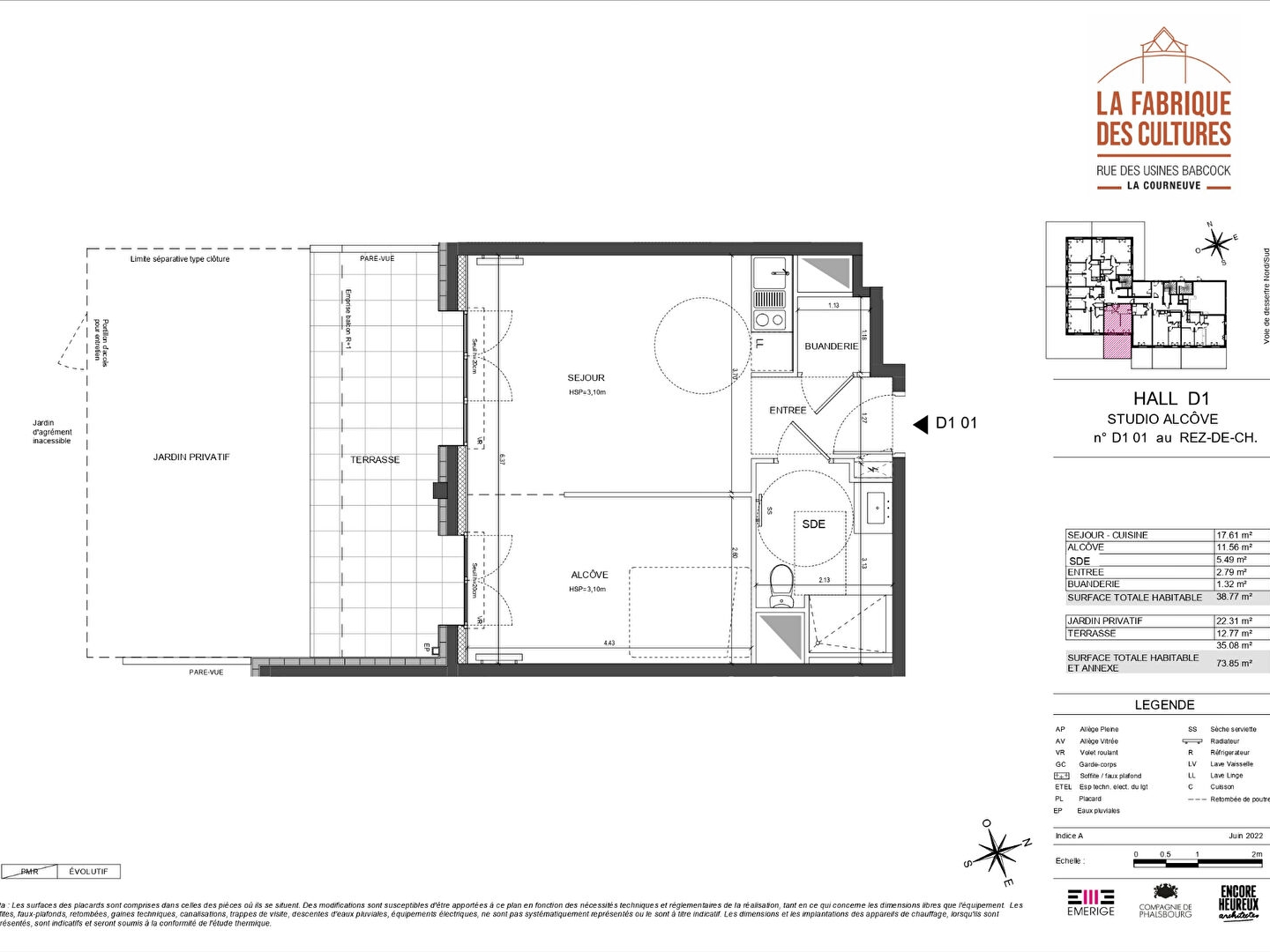 Appartement 1 pièce 39 m²