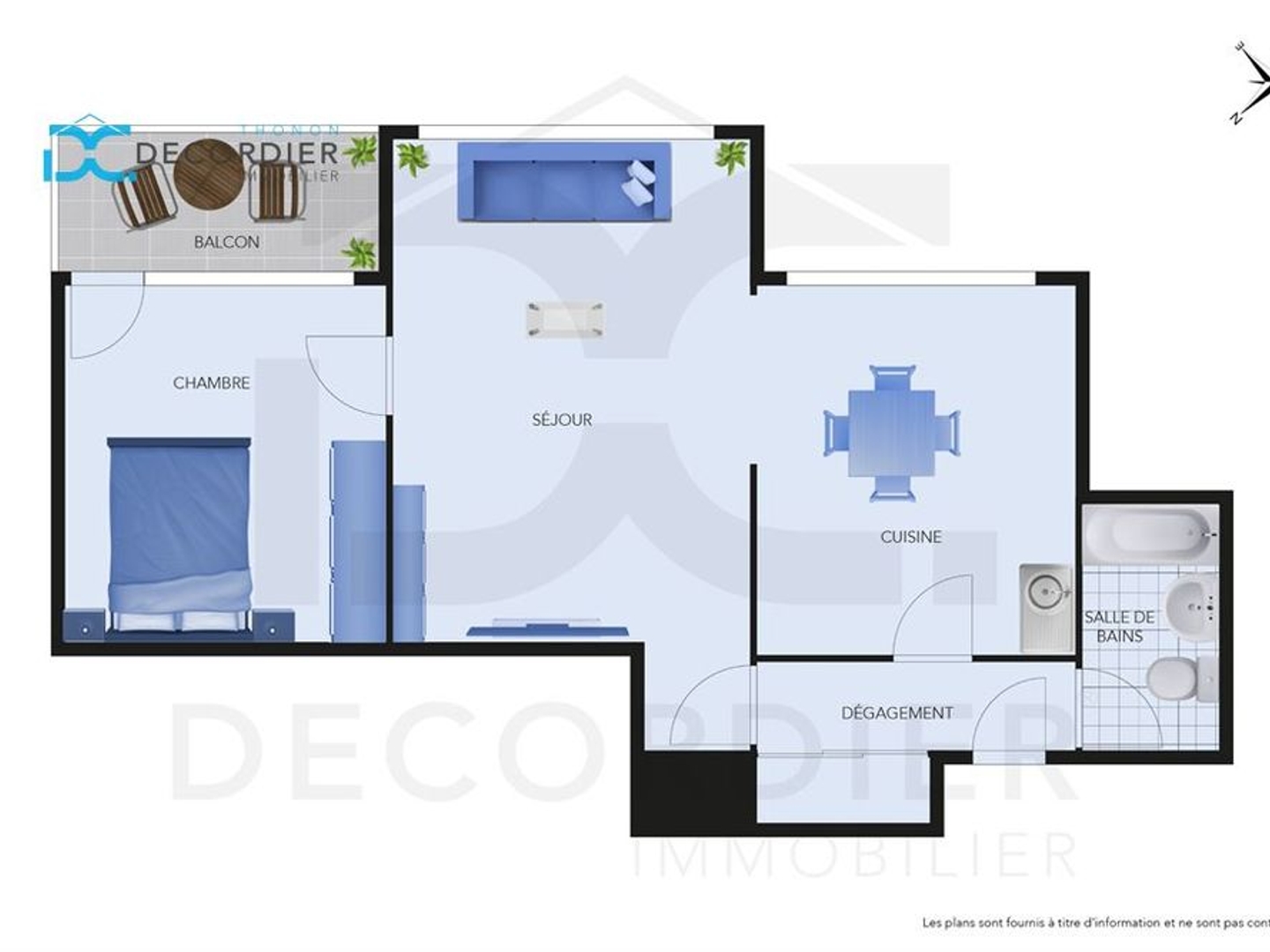 Appartement à vendre - 2 pièces - 43m2 - Thonon-Les-Bains (74200)