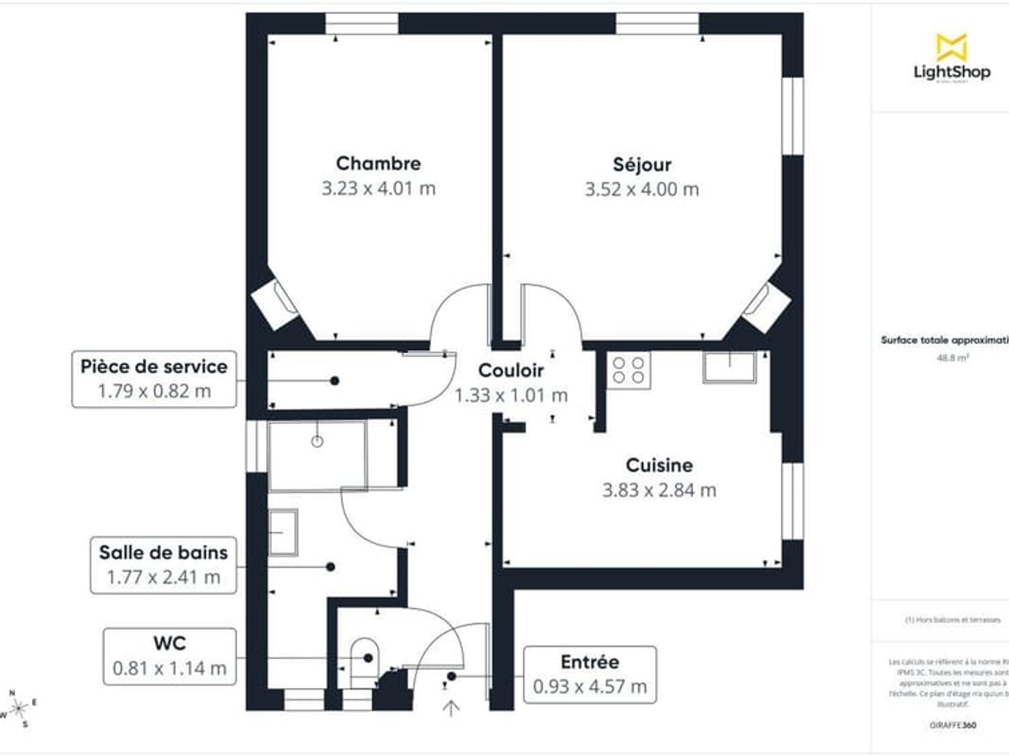 Appartement à vendre - 2 pièces - 49m2 - Asnières-Sur-Seine (92600)